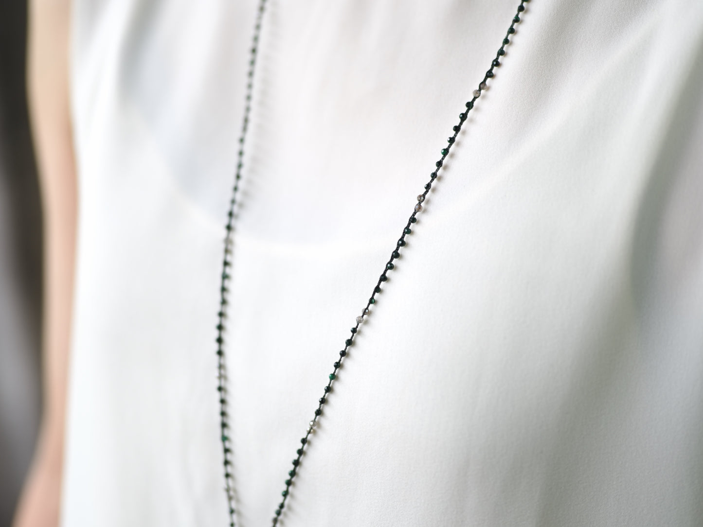 -Karensilver- braid long pendant