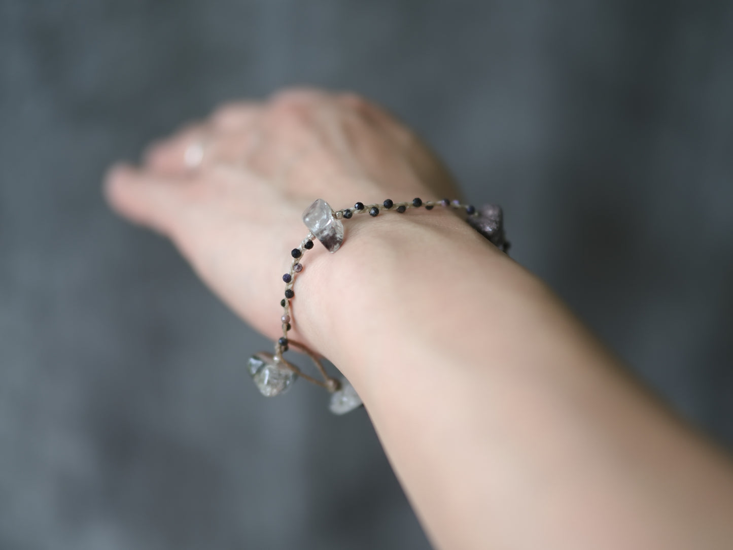 -Moss quartz- braid
