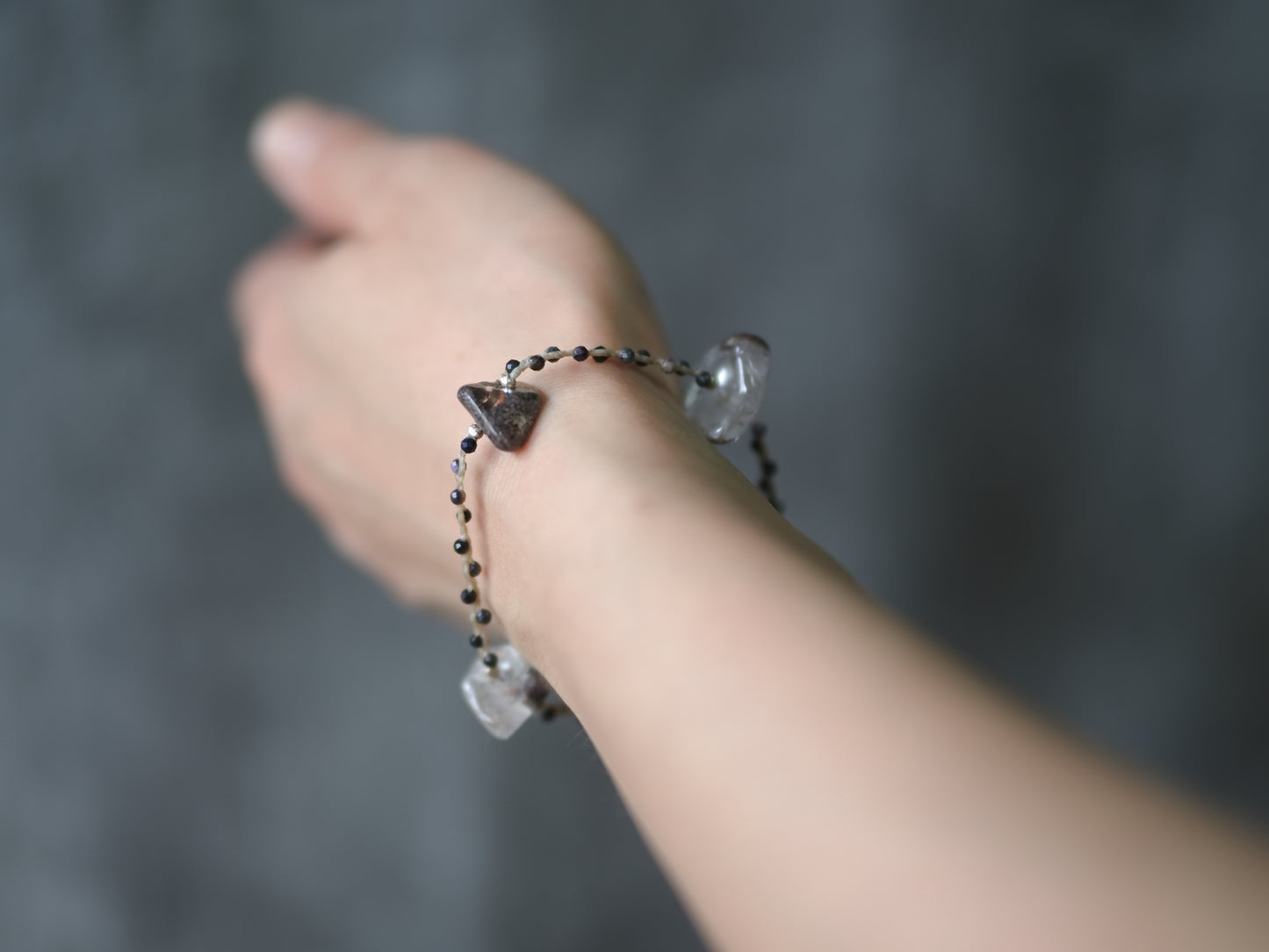 -Moss quartz- braid