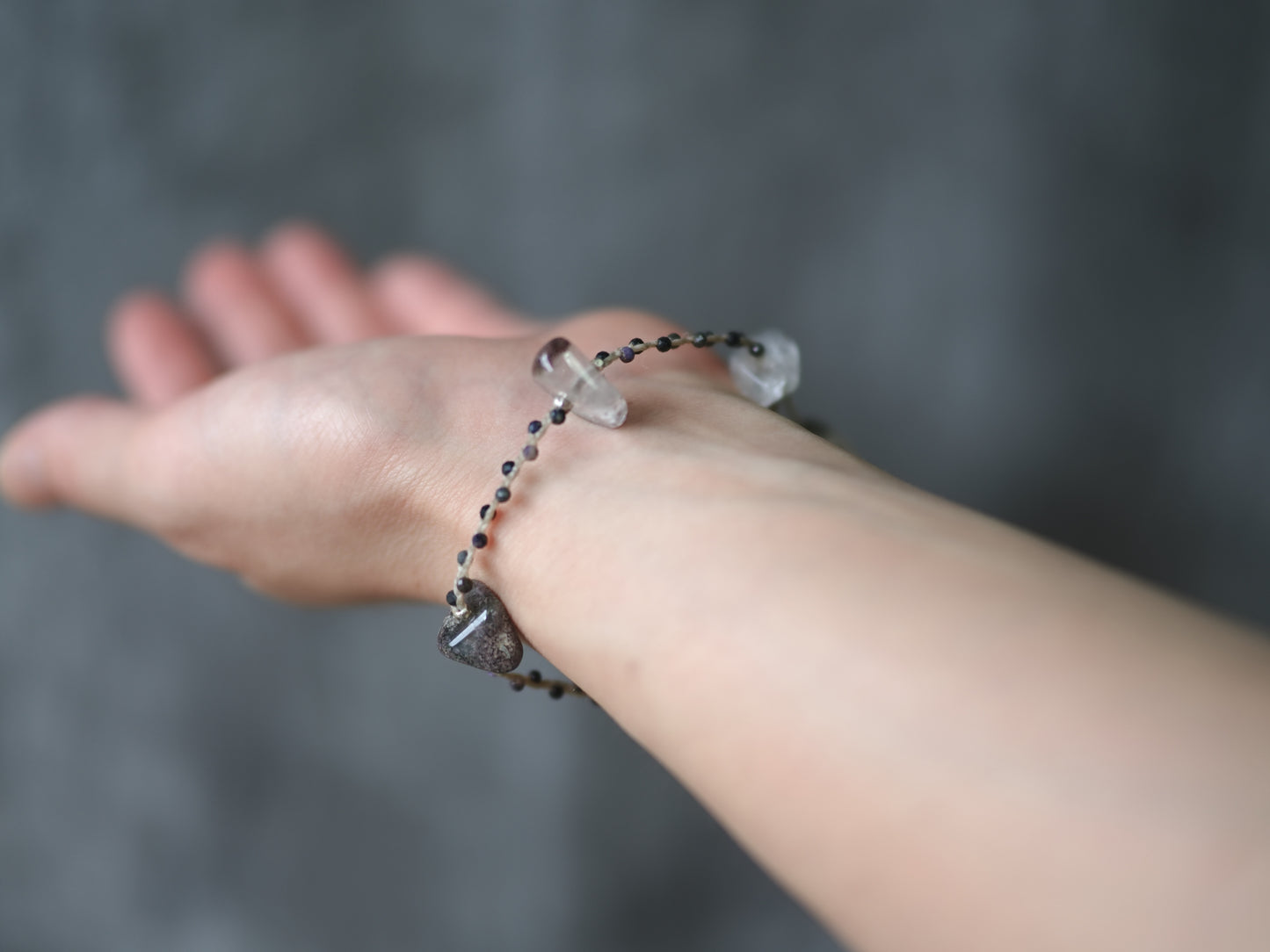 -Moss quartz- braid