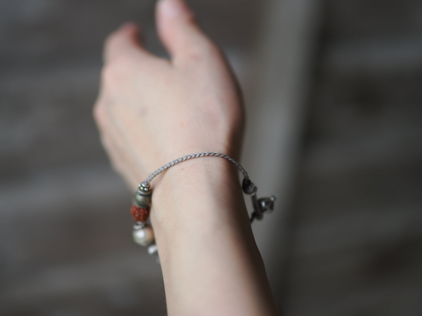 -old india coin- code bracelet