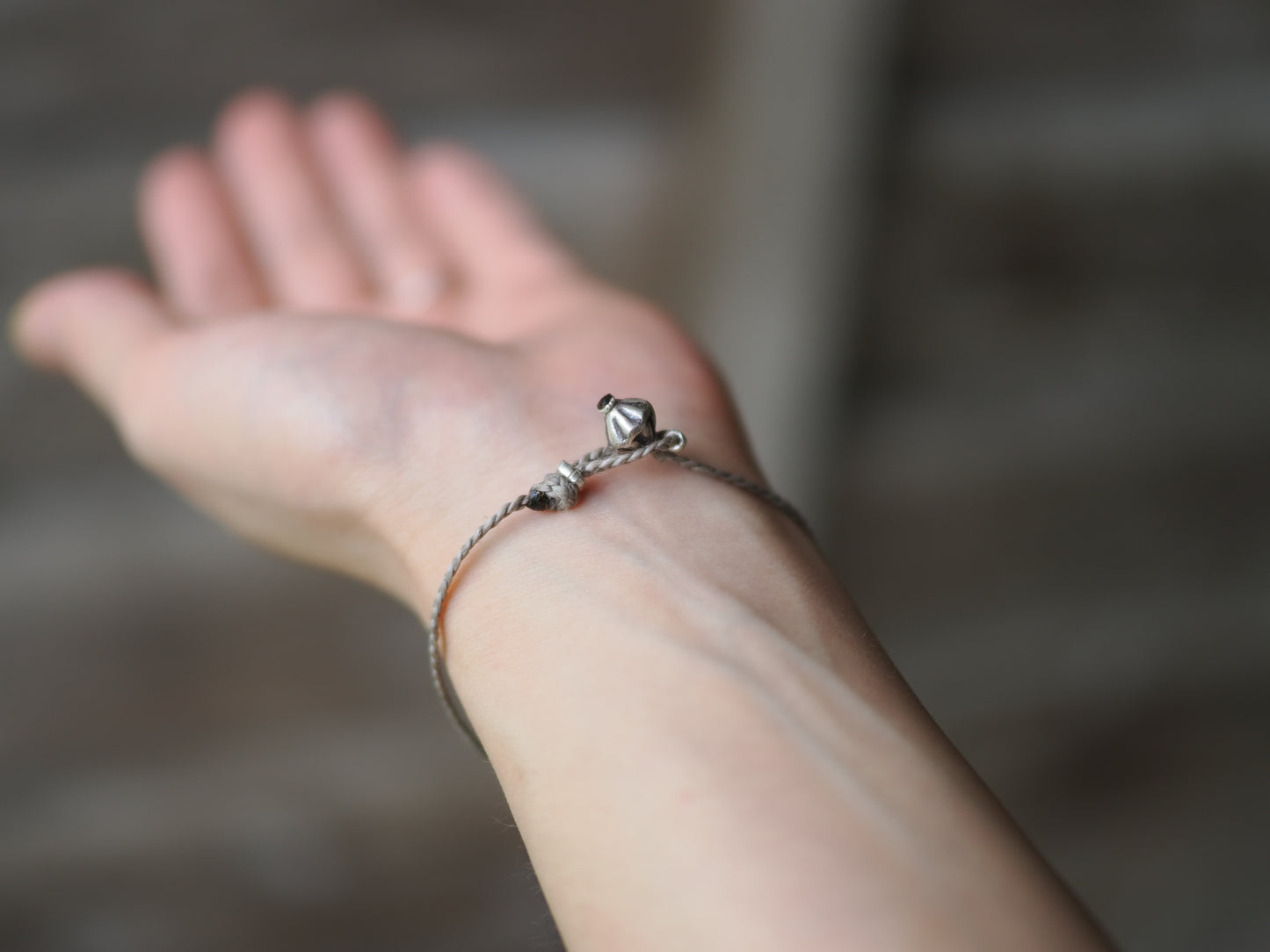 -old india coin- code bracelet