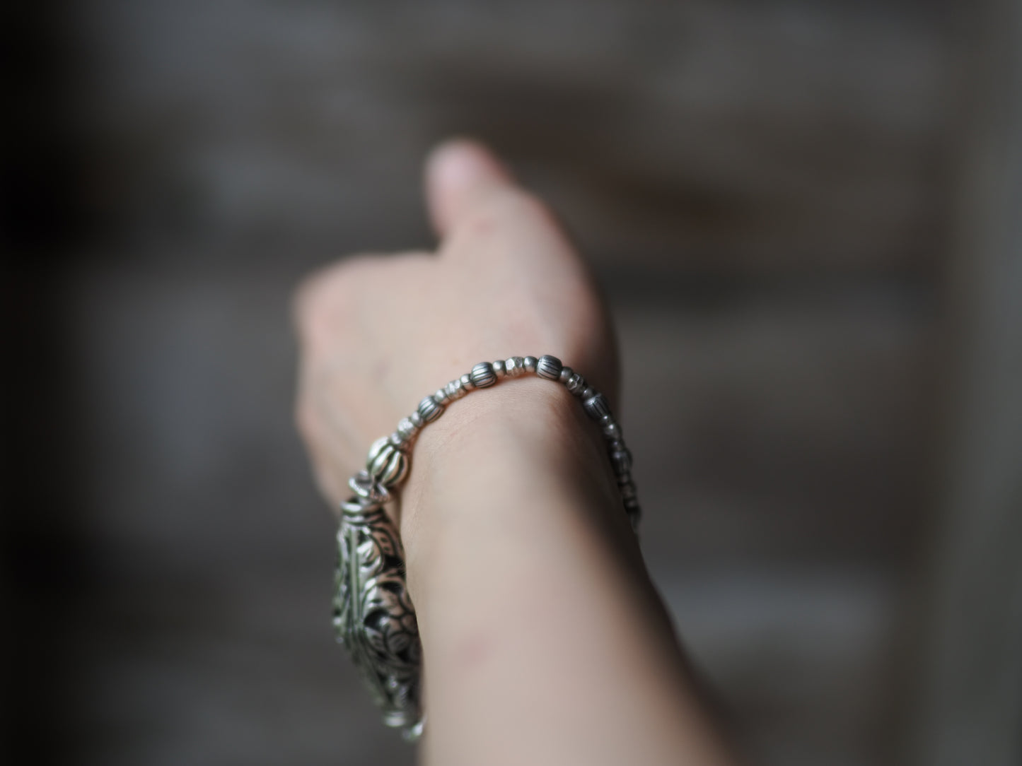 -India・Karen- silver bracelet