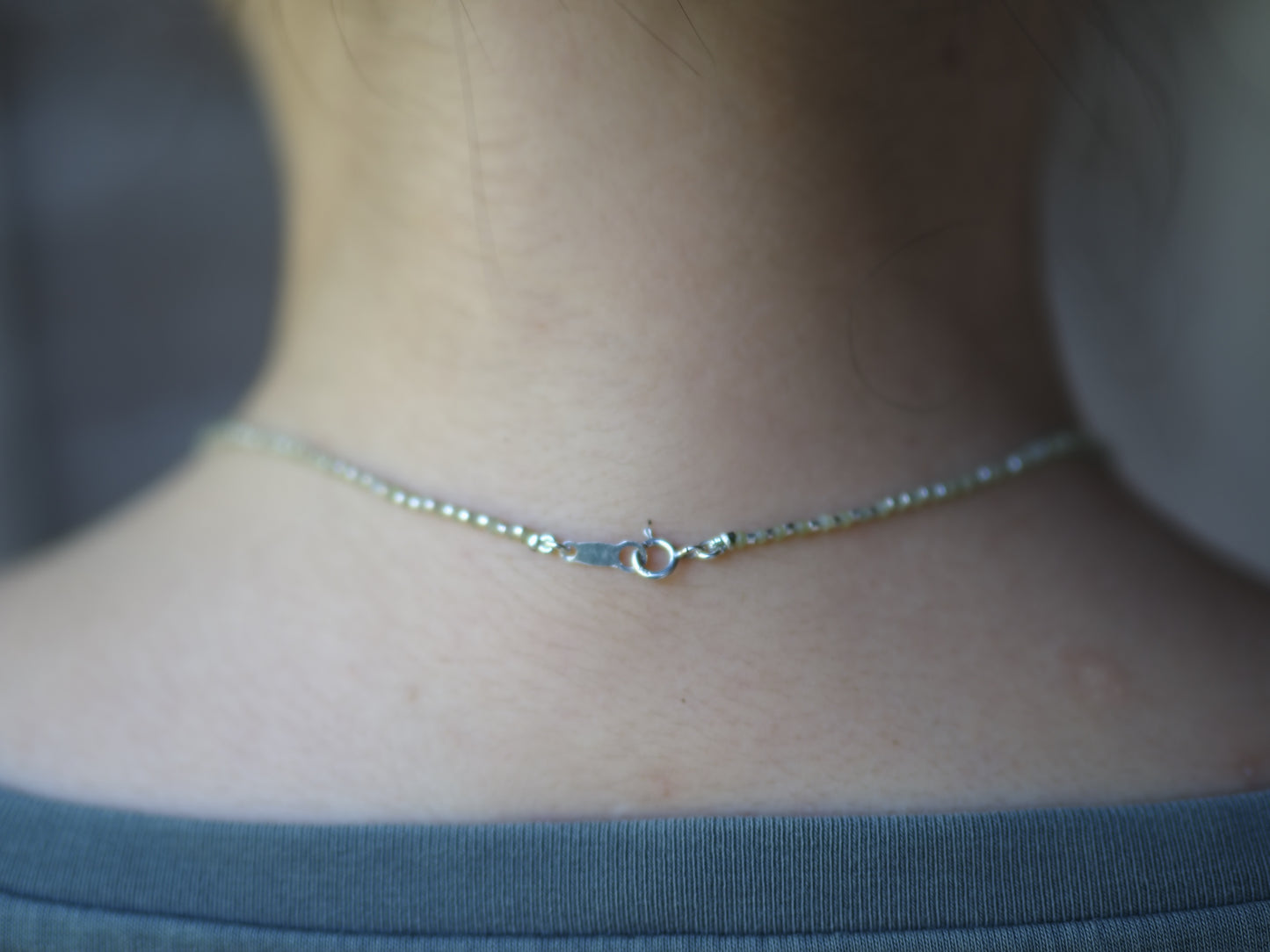 -Heart charm- 'beads line' pendant
