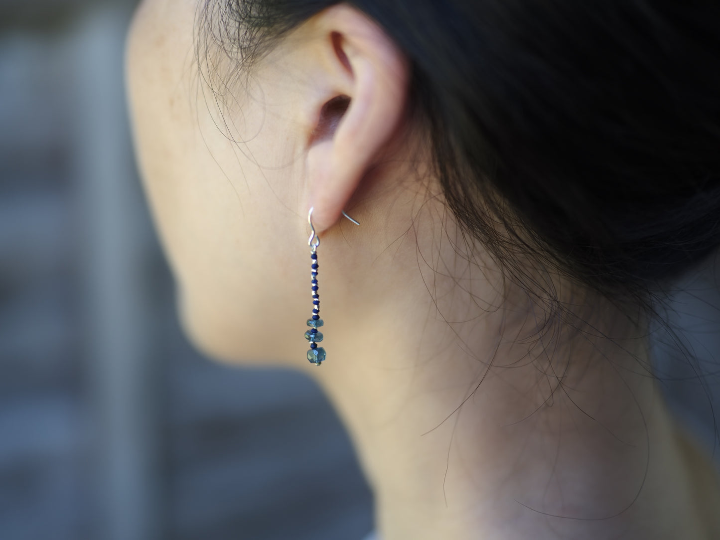-Kyanite・Lapis lazuli- 'beads line' hooks