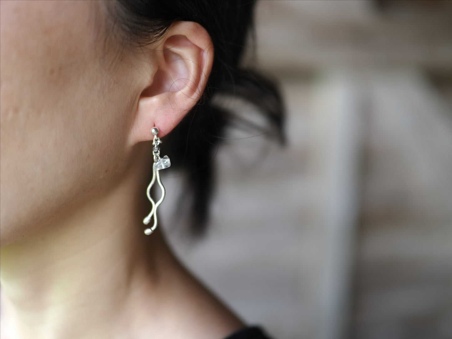 -Silver charm・Libyangrass- studs