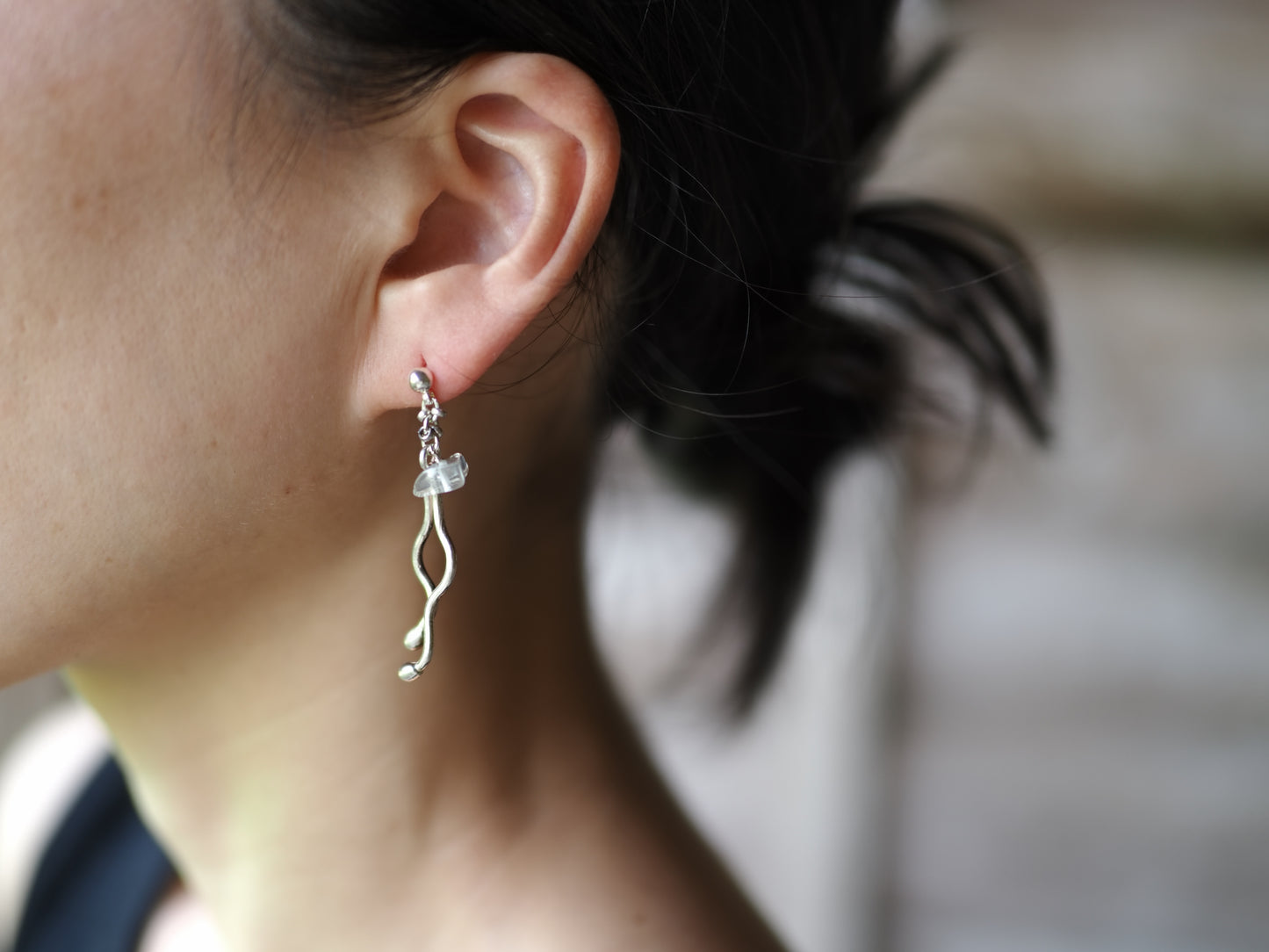 -Silver charm・Libyangrass- studs