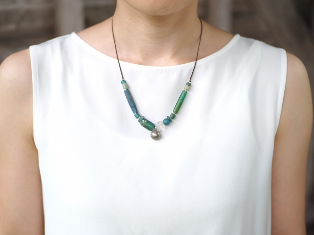 -Pyu old beads- code necklace