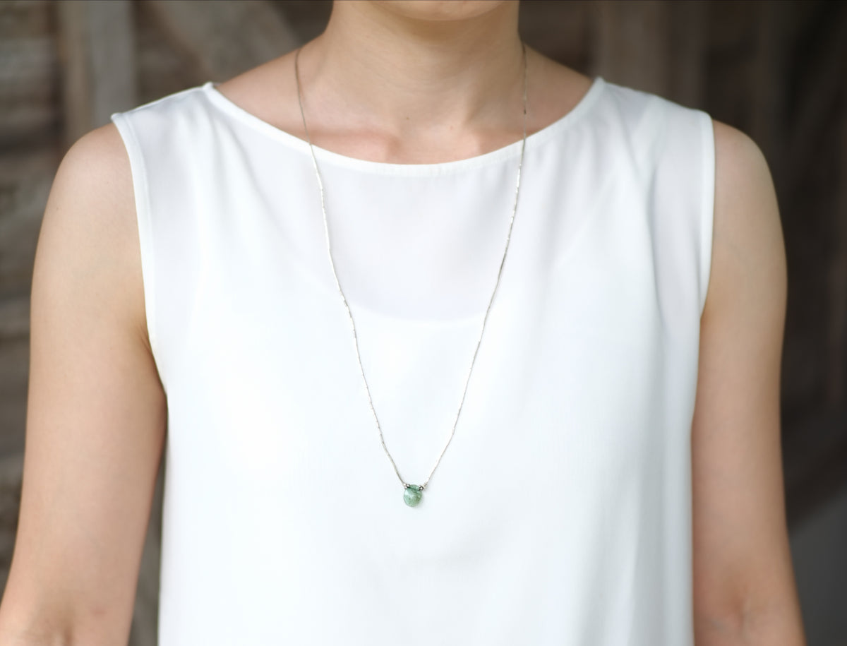 -Emelard- silver pendant