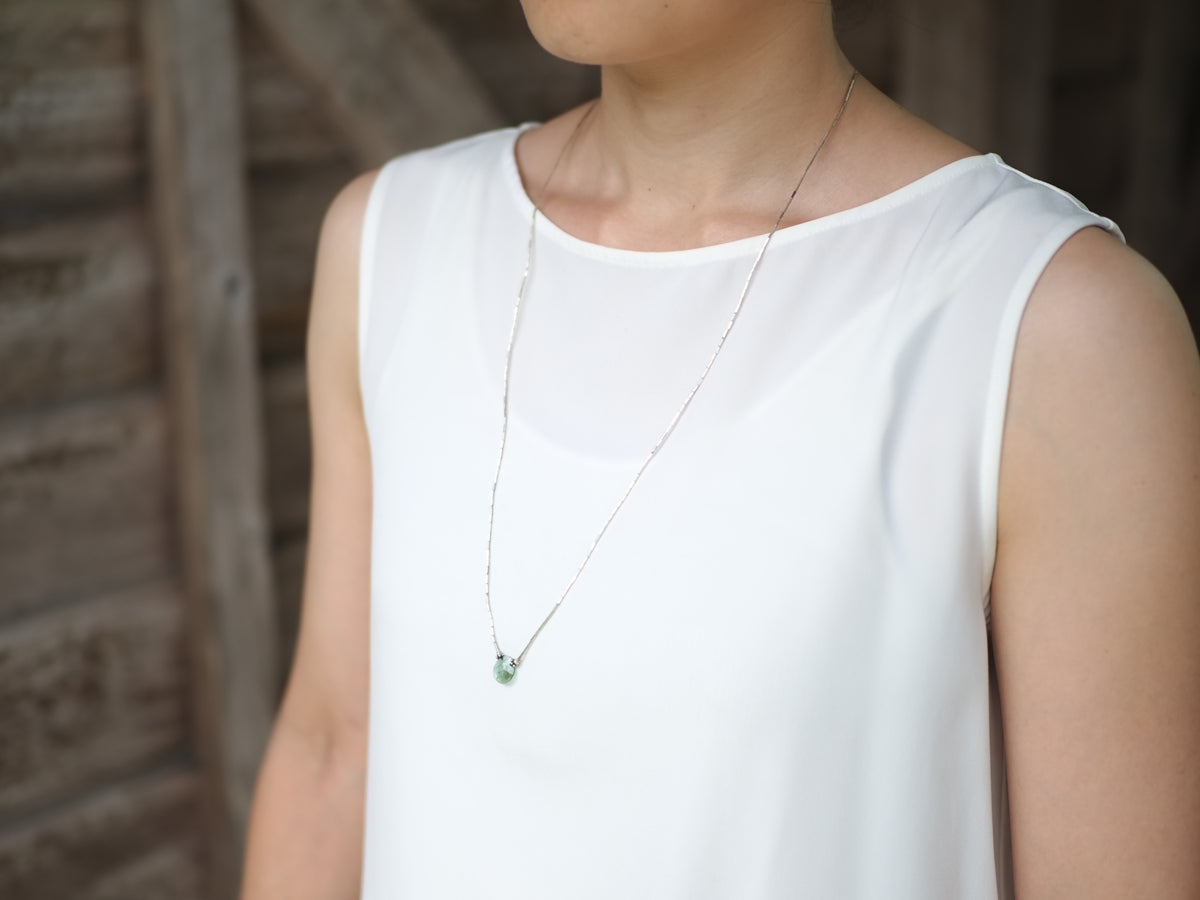 -Emelard- silver pendant