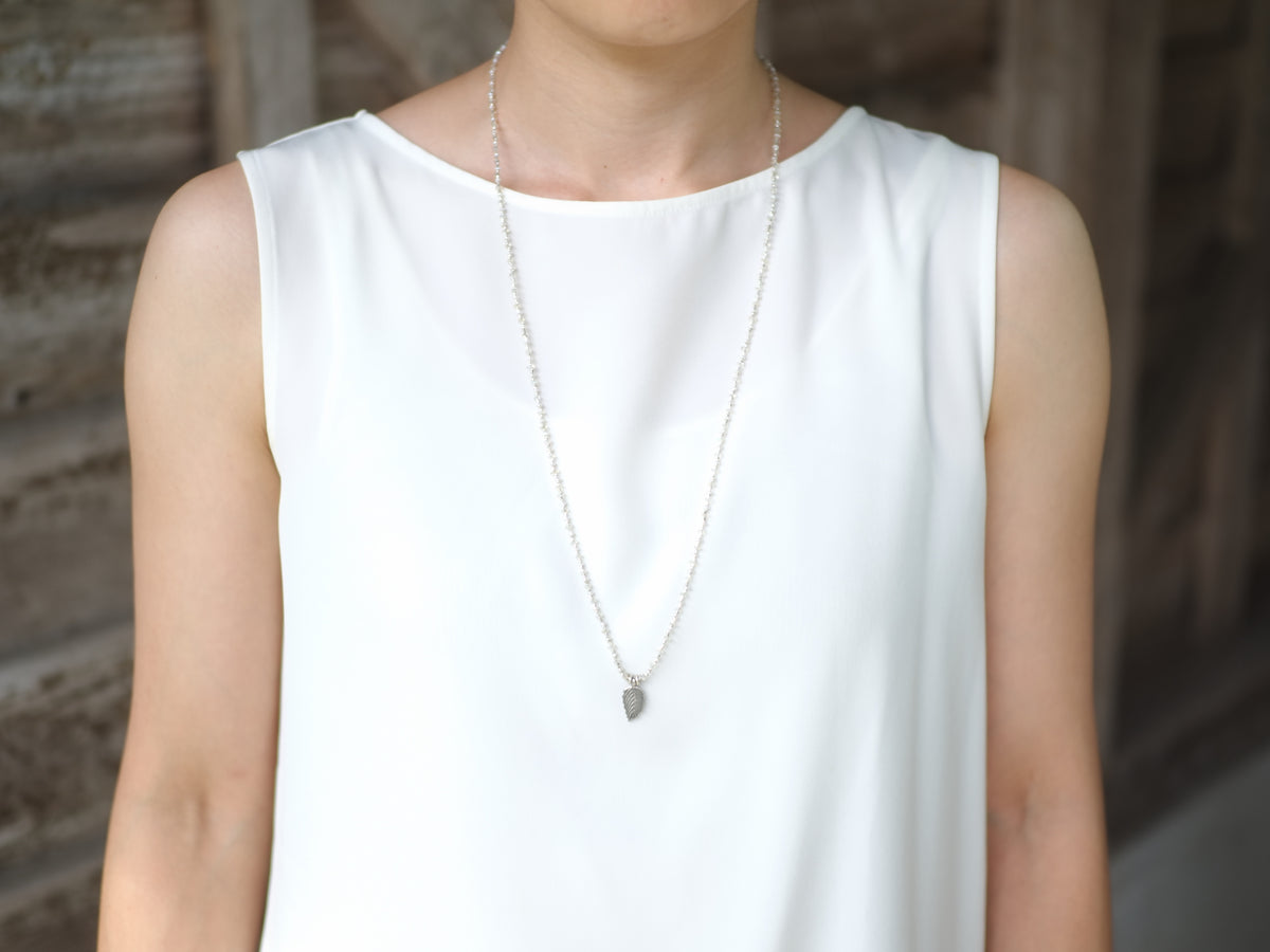 -opal・pearl- 'beads line' necklace