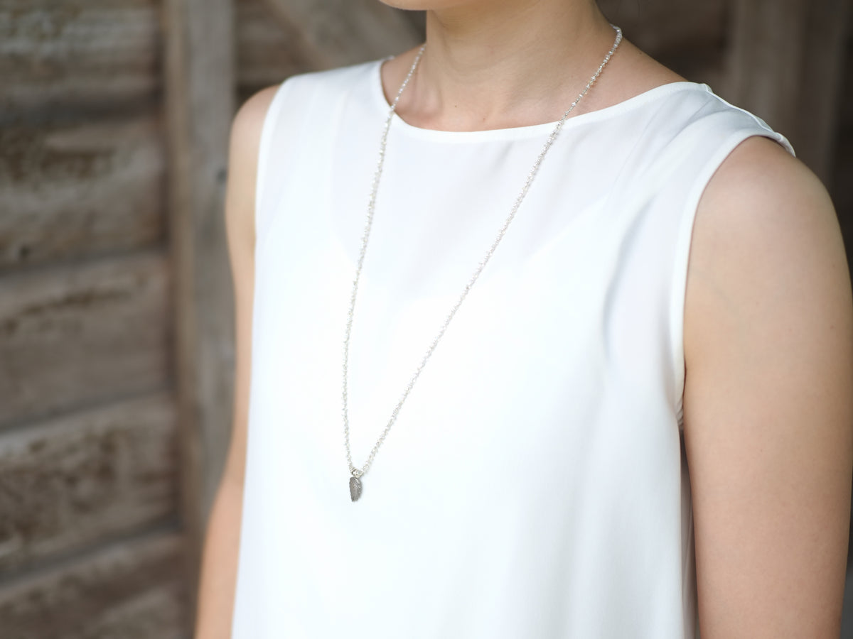 -opal・pearl- 'beads line' necklace
