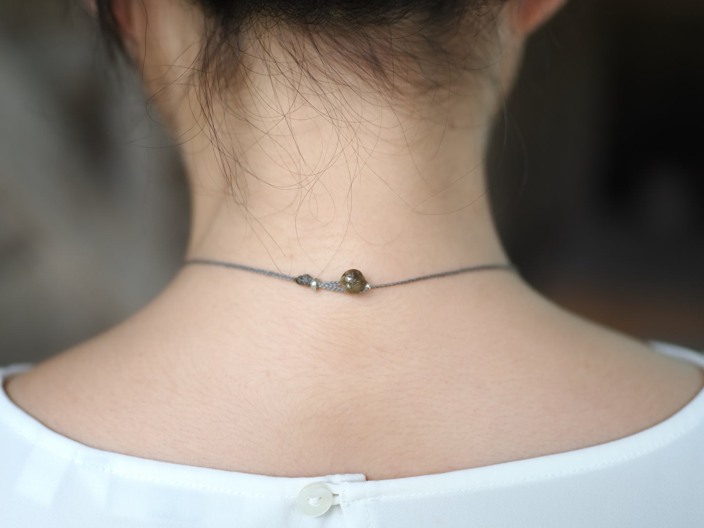 -Etched carnelian- code necklace
