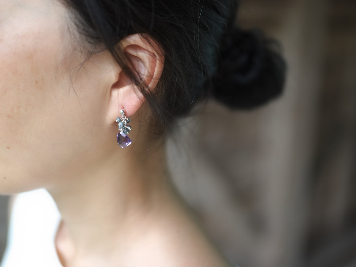 -Amethyst・Alexandrite- studs