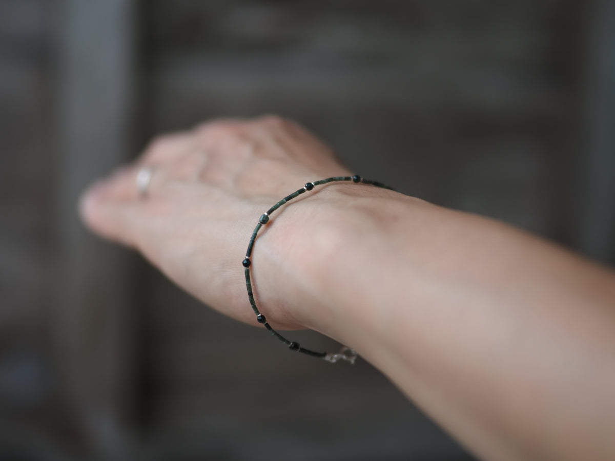 -emelard・malachite- jade bracelet