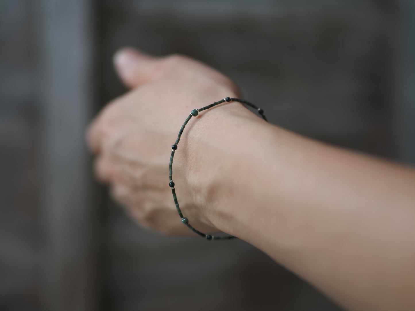 -emelard・malachite- jade bracelet