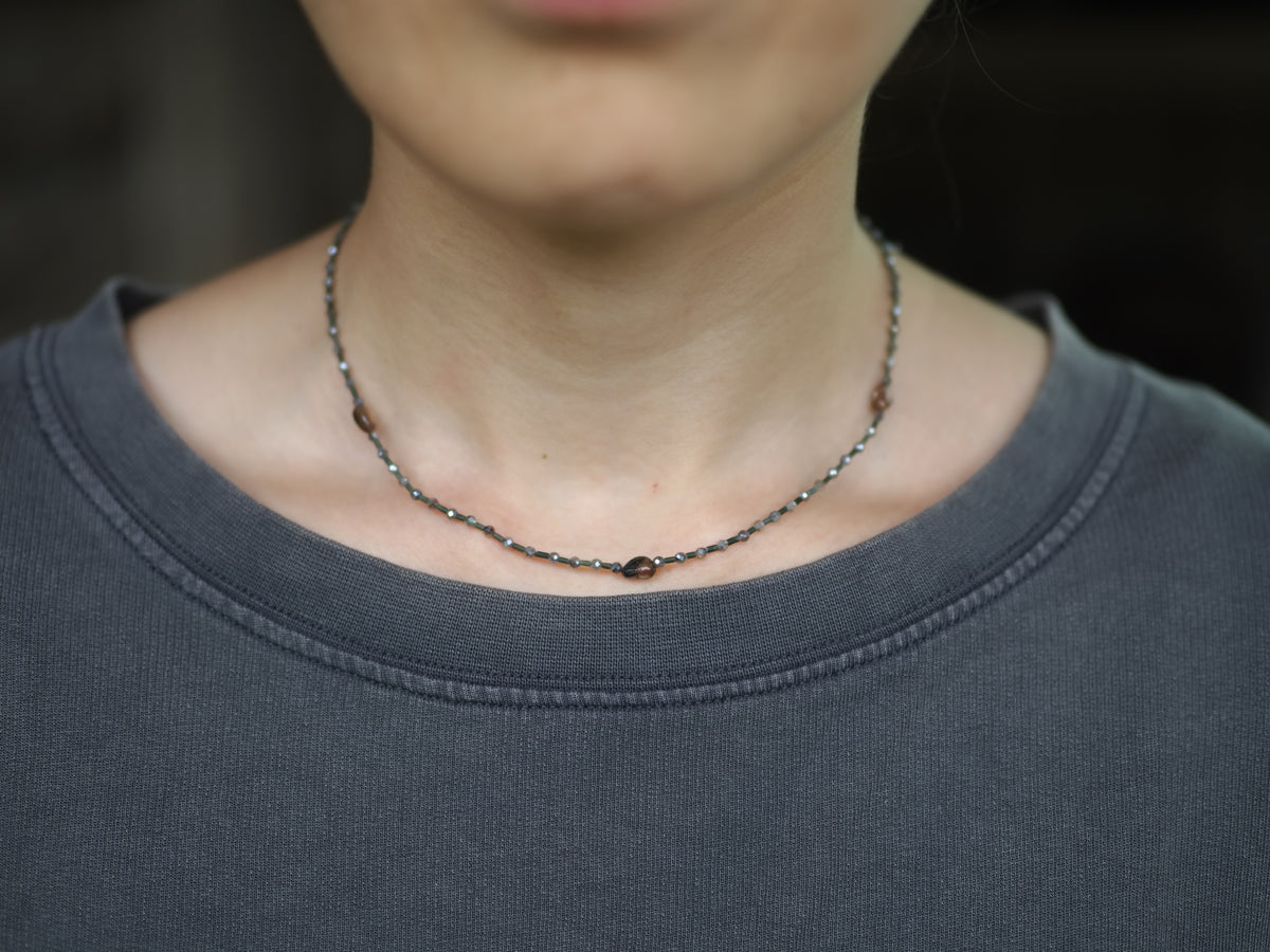 -Andalusite- 'beads line' choker *allergy free