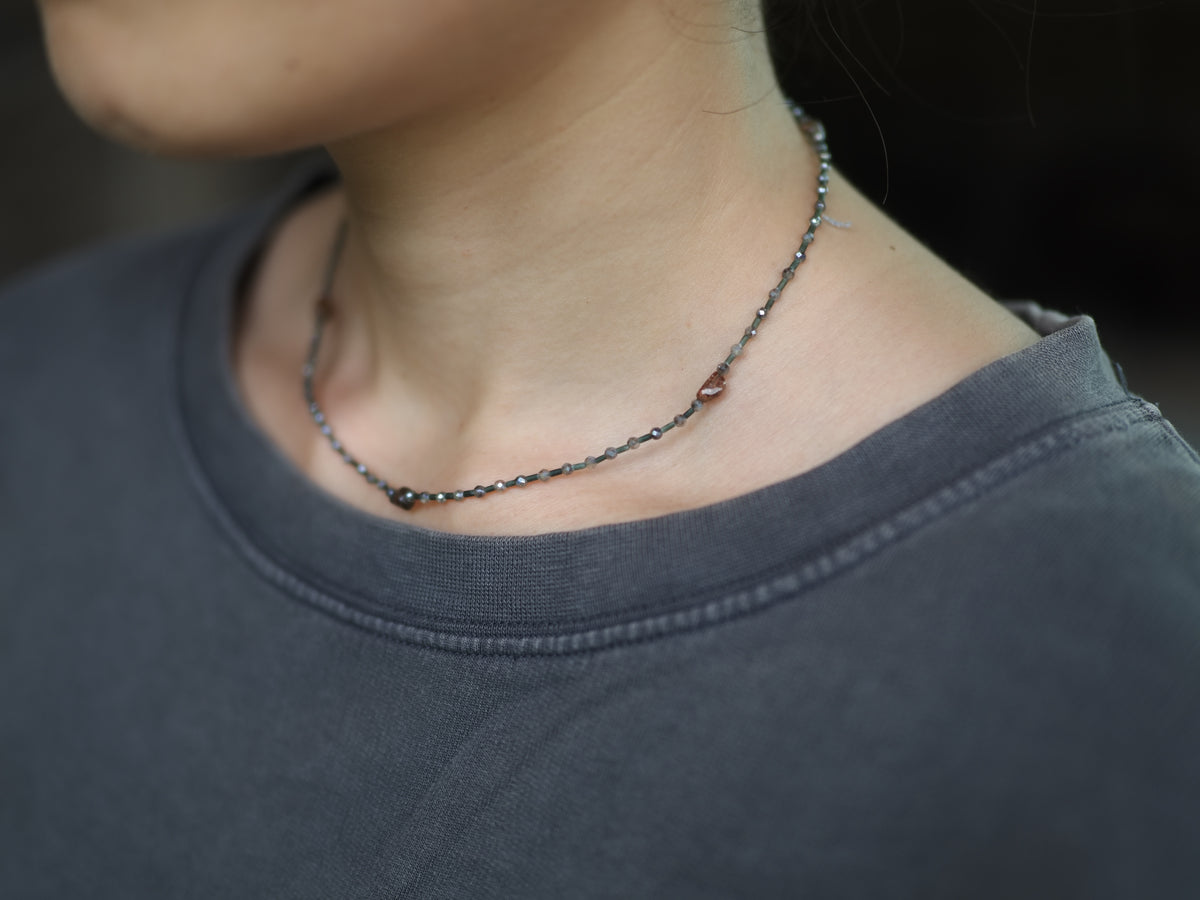 -Andalusite- 'beads line' choker *allergy free