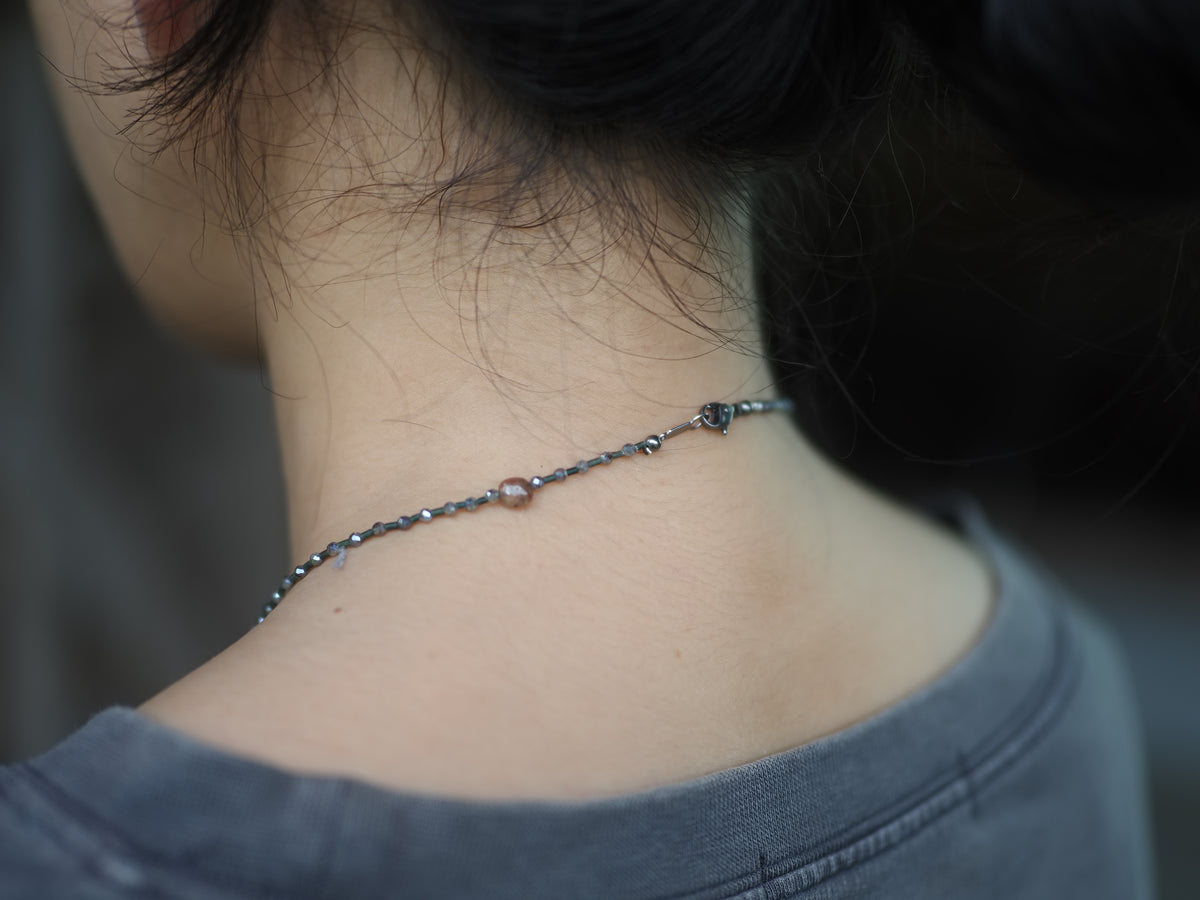 -Andalusite- 'beads line' choker *allergy free