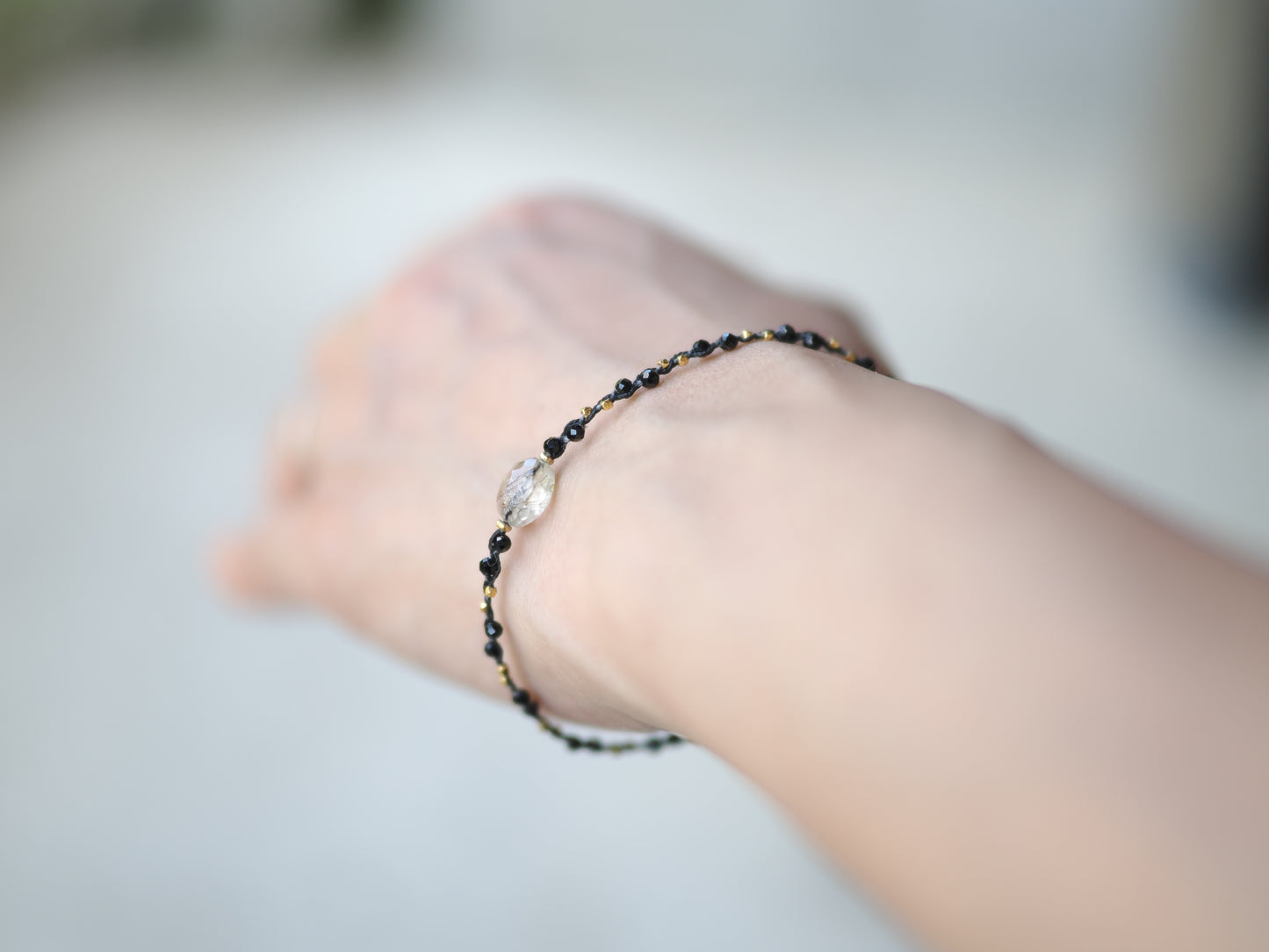 -Tourmaline quartz- 'spinel・gold' braid