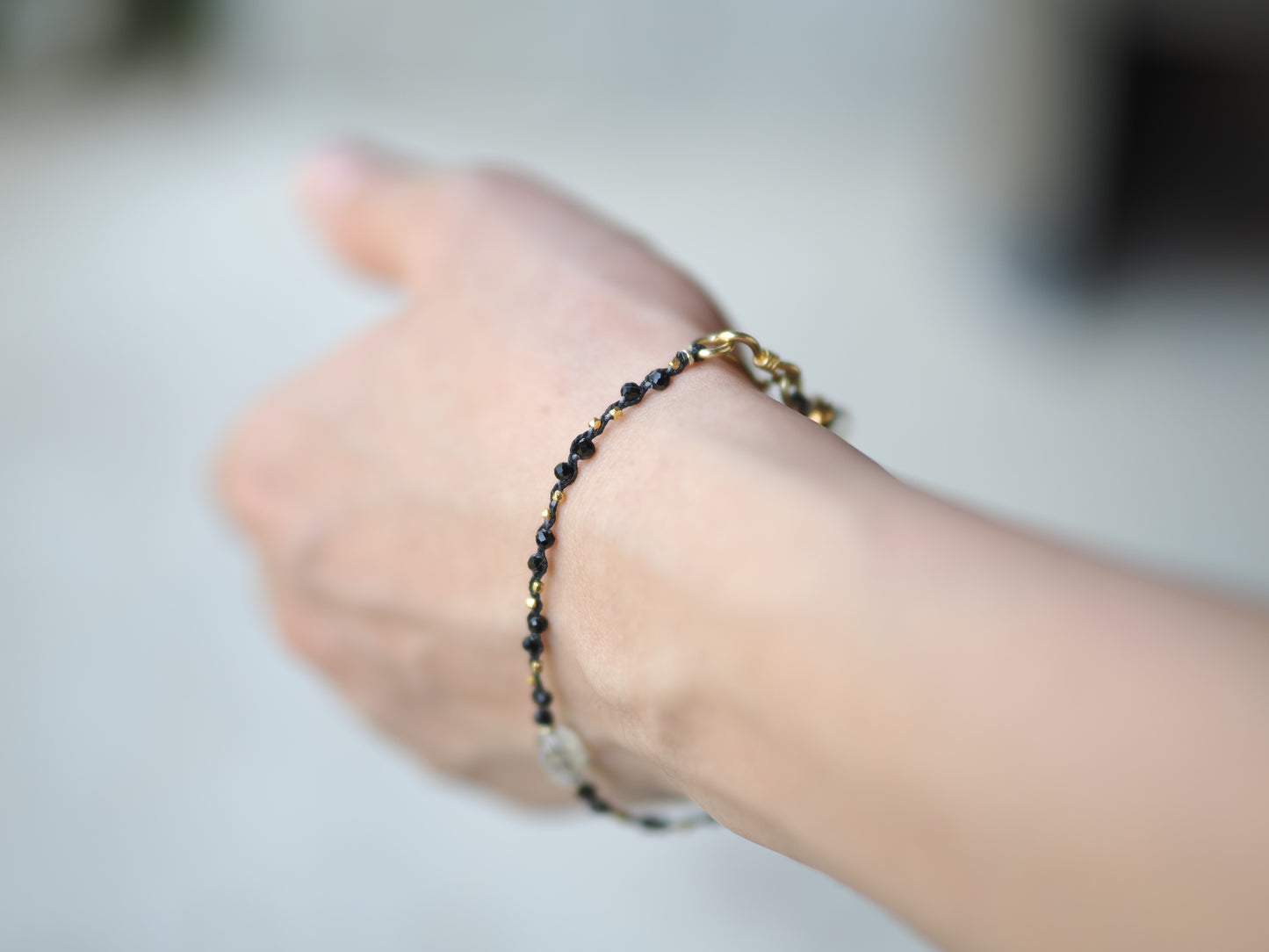 -Tourmaline quartz- 'spinel・gold' braid