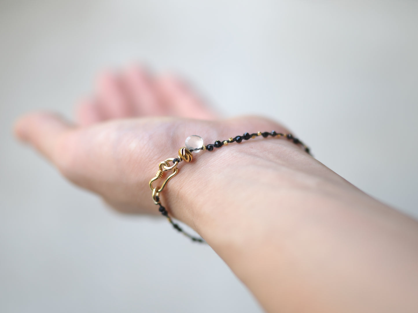 -Tourmaline quartz- 'spinel・gold' braid