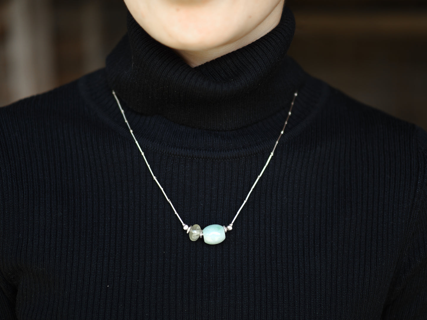 -Libyan glass・Jade- silver