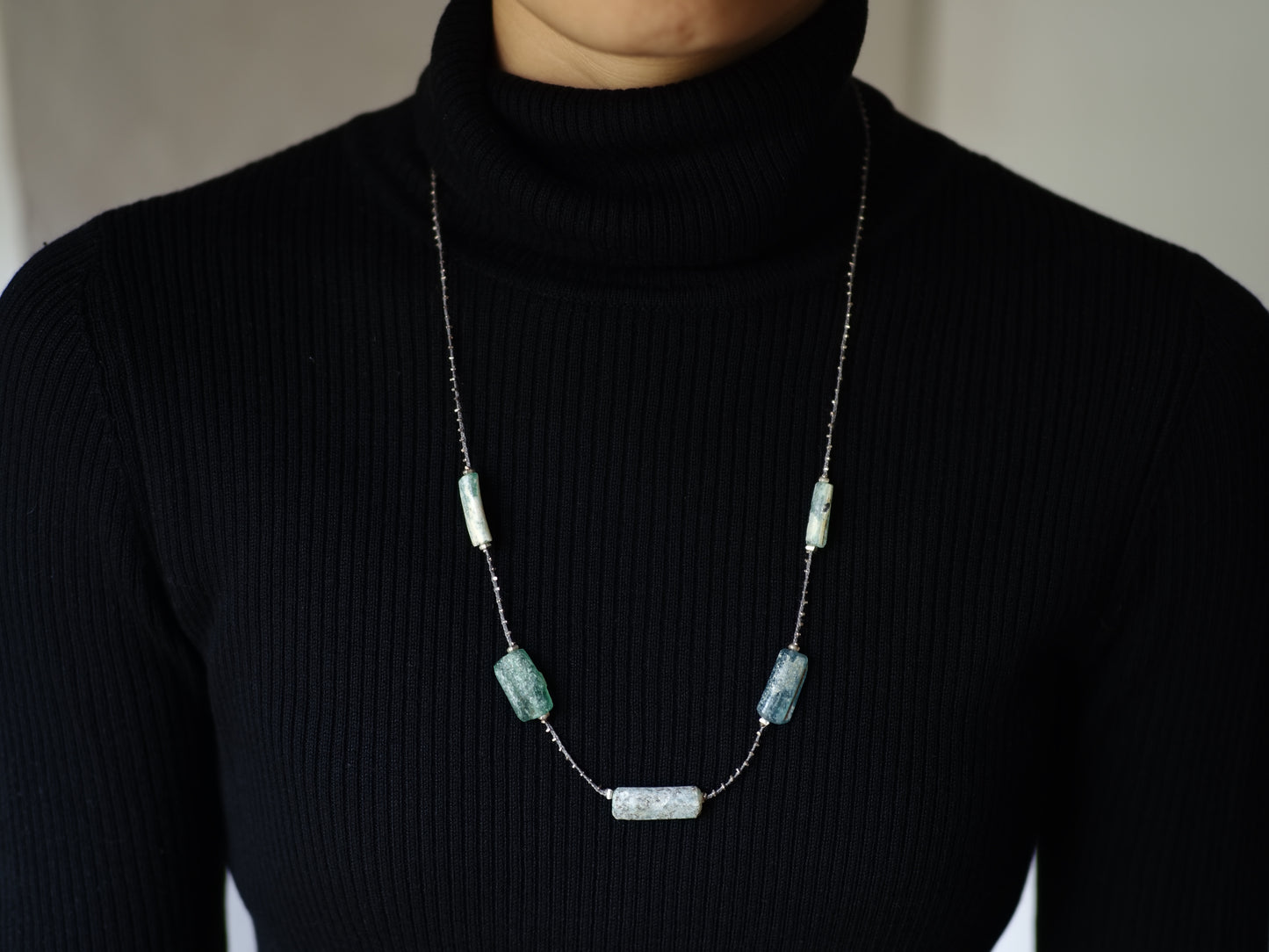 -Roman glass- silver braid