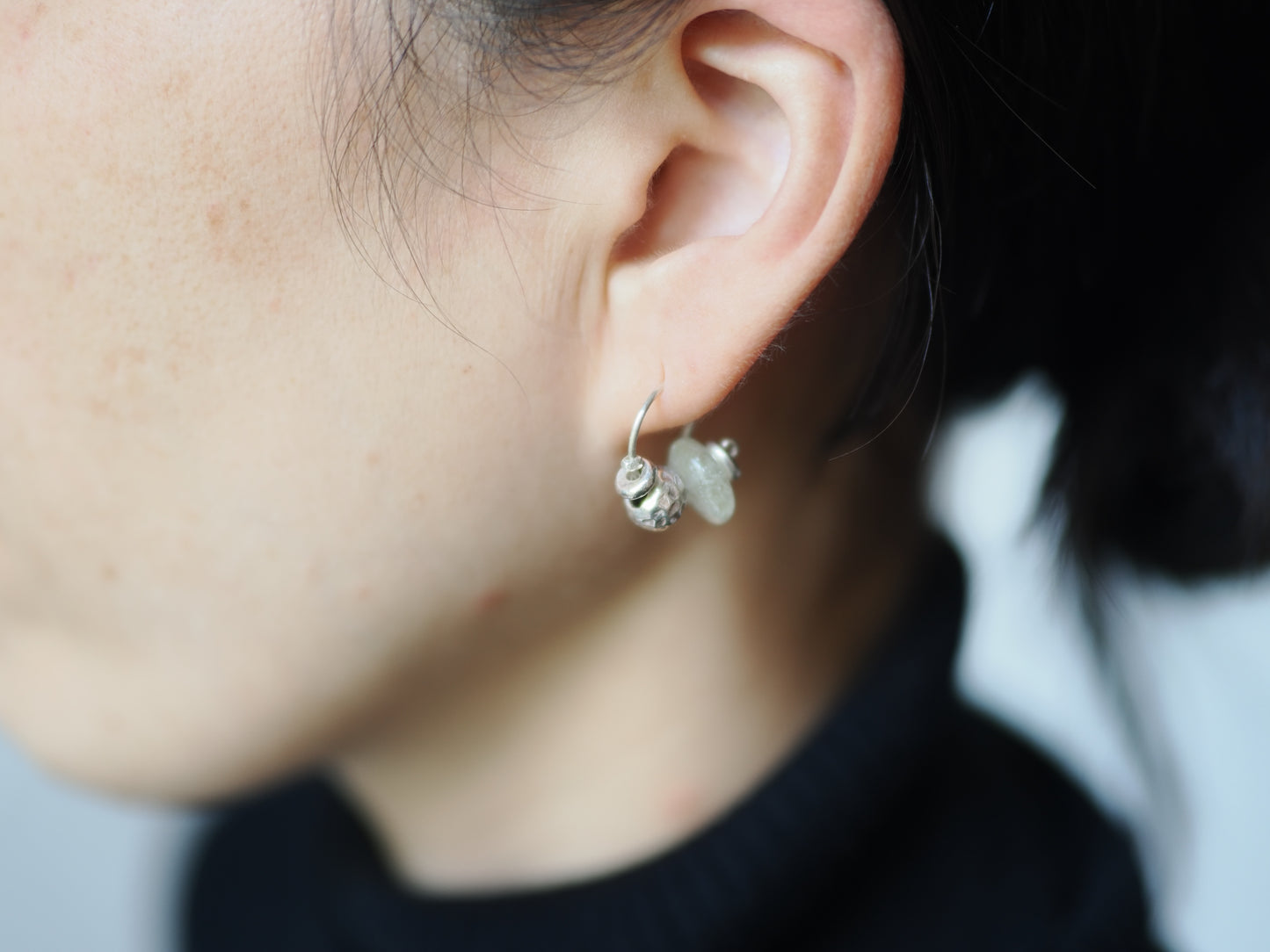 <MTO> -Libyan glass・Karensilver- hoops