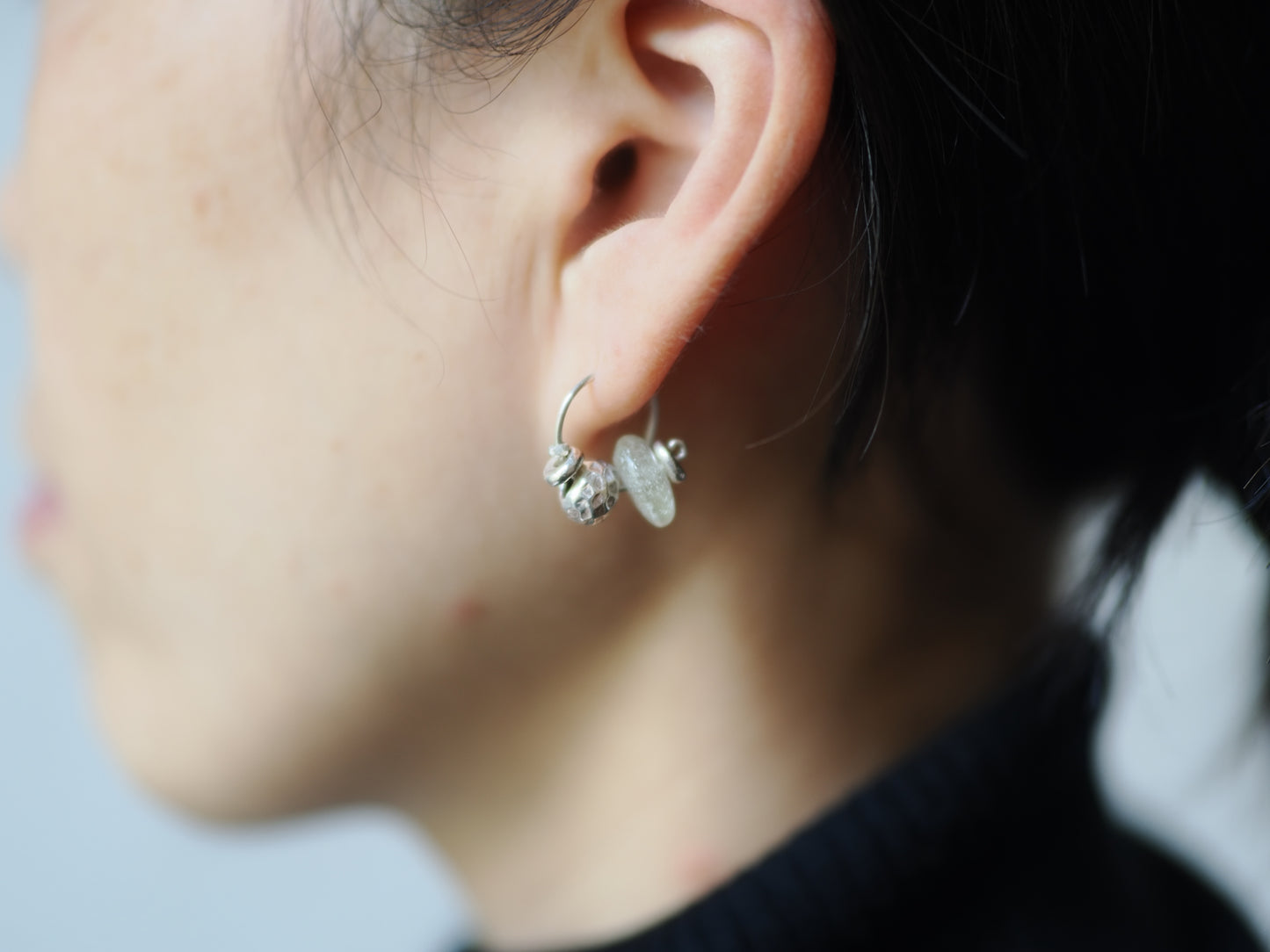 <MTO> -Libyan glass・Karensilver- hoops