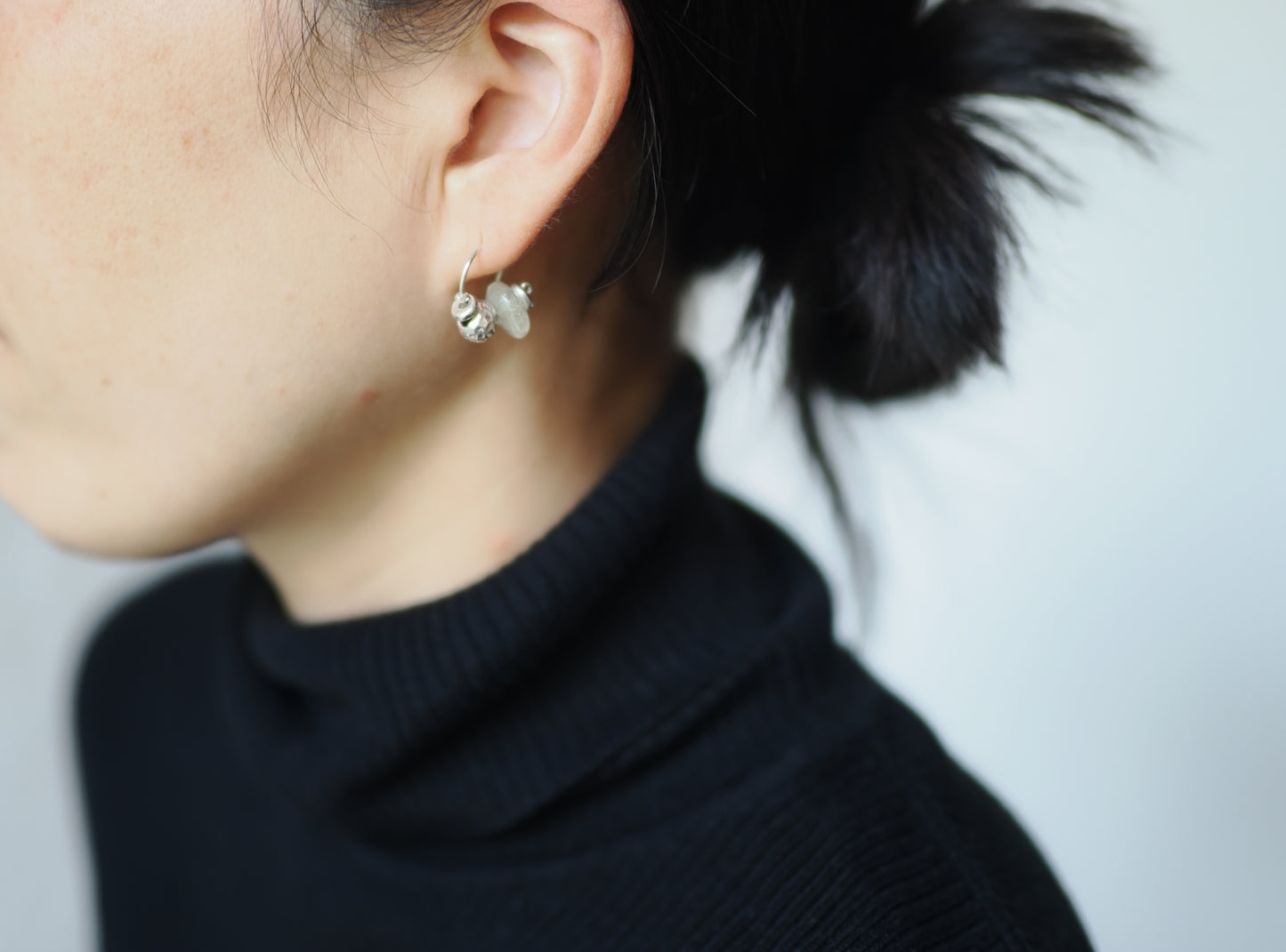 <MTO> -Libyan glass・Karensilver- hoops