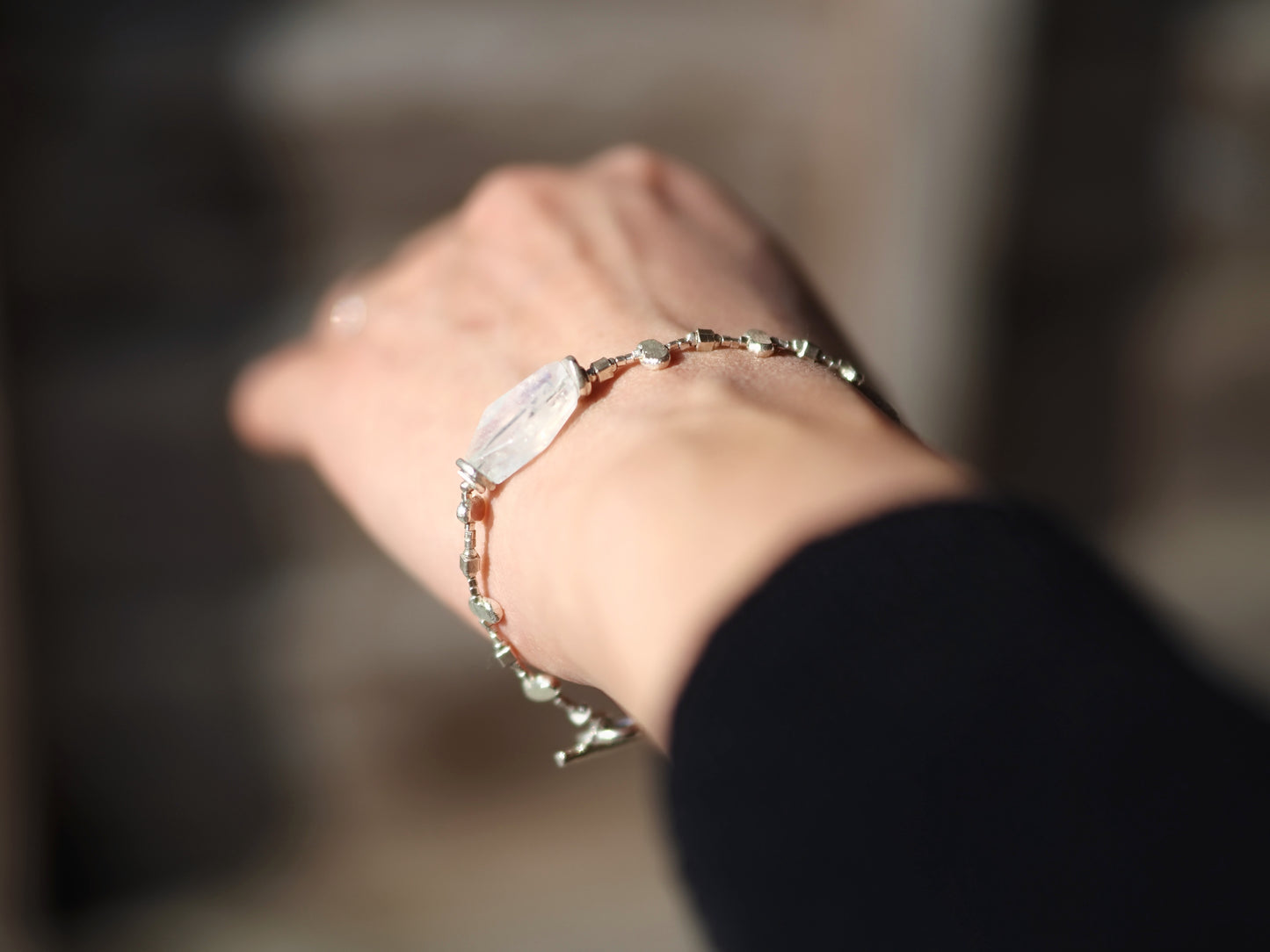 -Andesine labradorate・Herkimer quartz・Emerald- silver