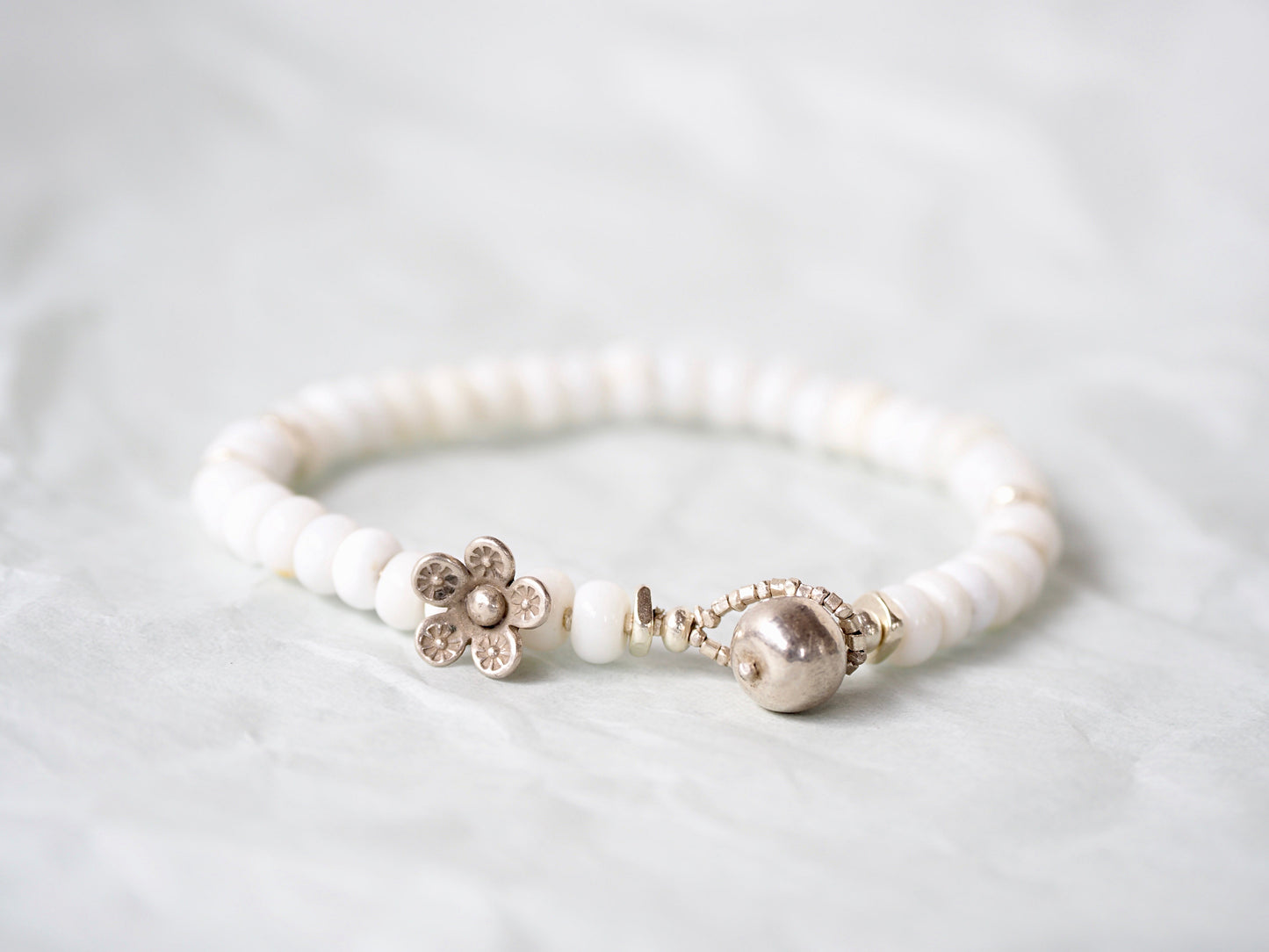 -White opal- bracelet