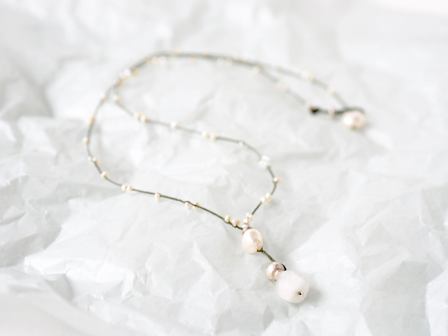 -stone mix- braid necklace
