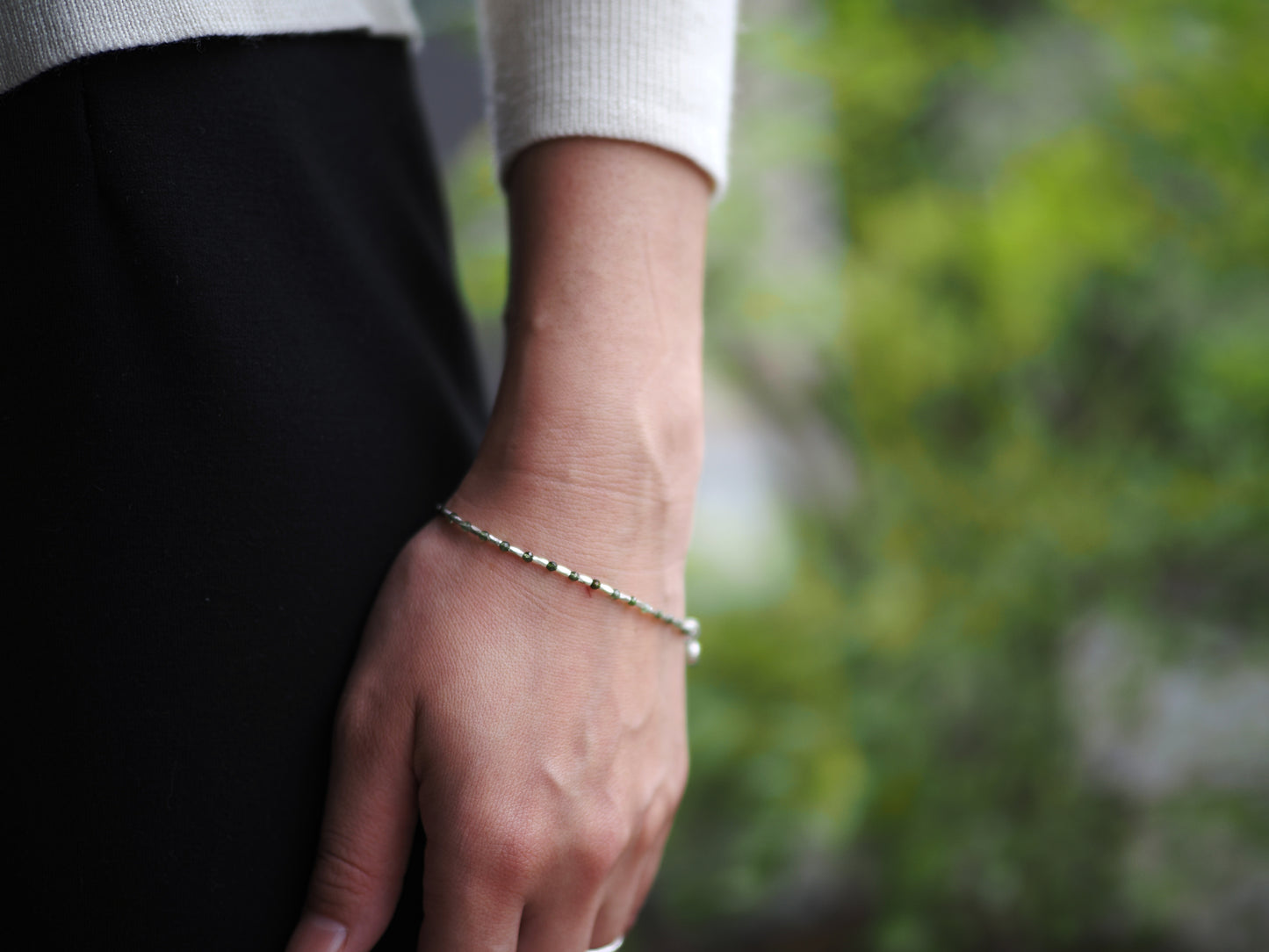 -Green tourmaline・Silver- bracelet