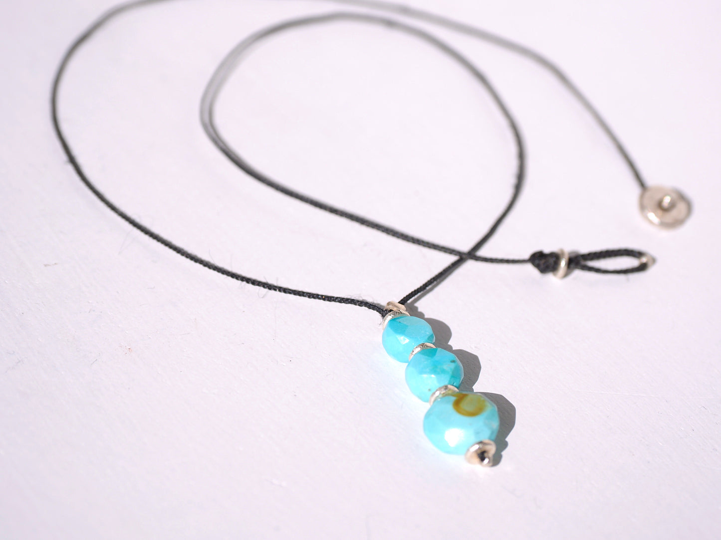 -Sleeping beauty_turquoise- '3coins' pendant