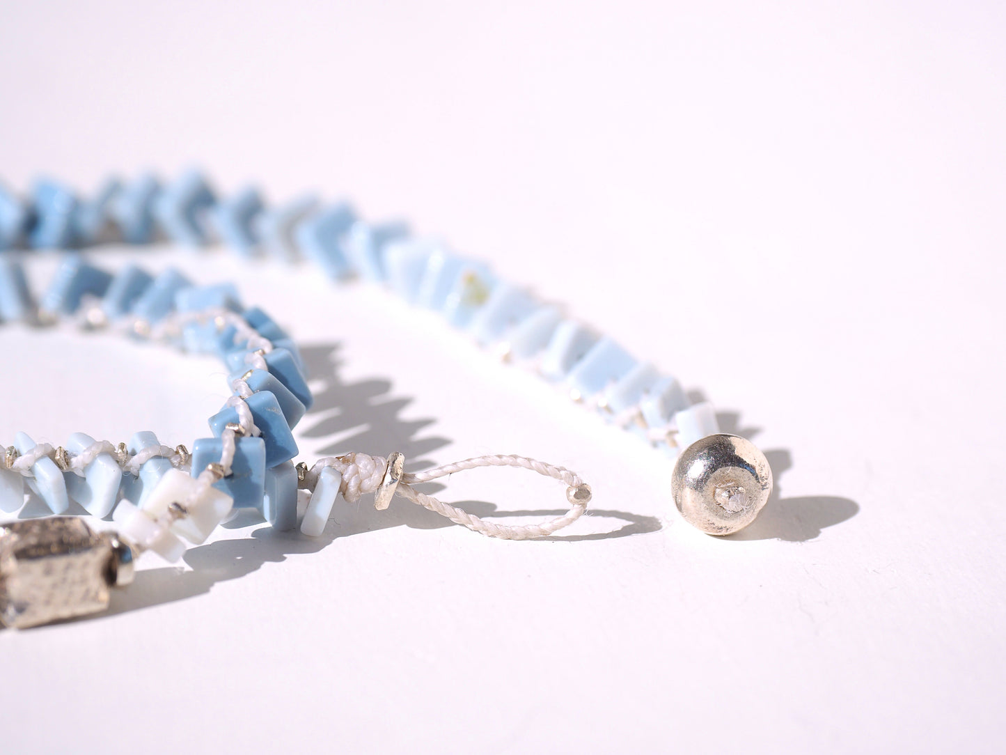 -Owyhee_blue Opal- braid necklace