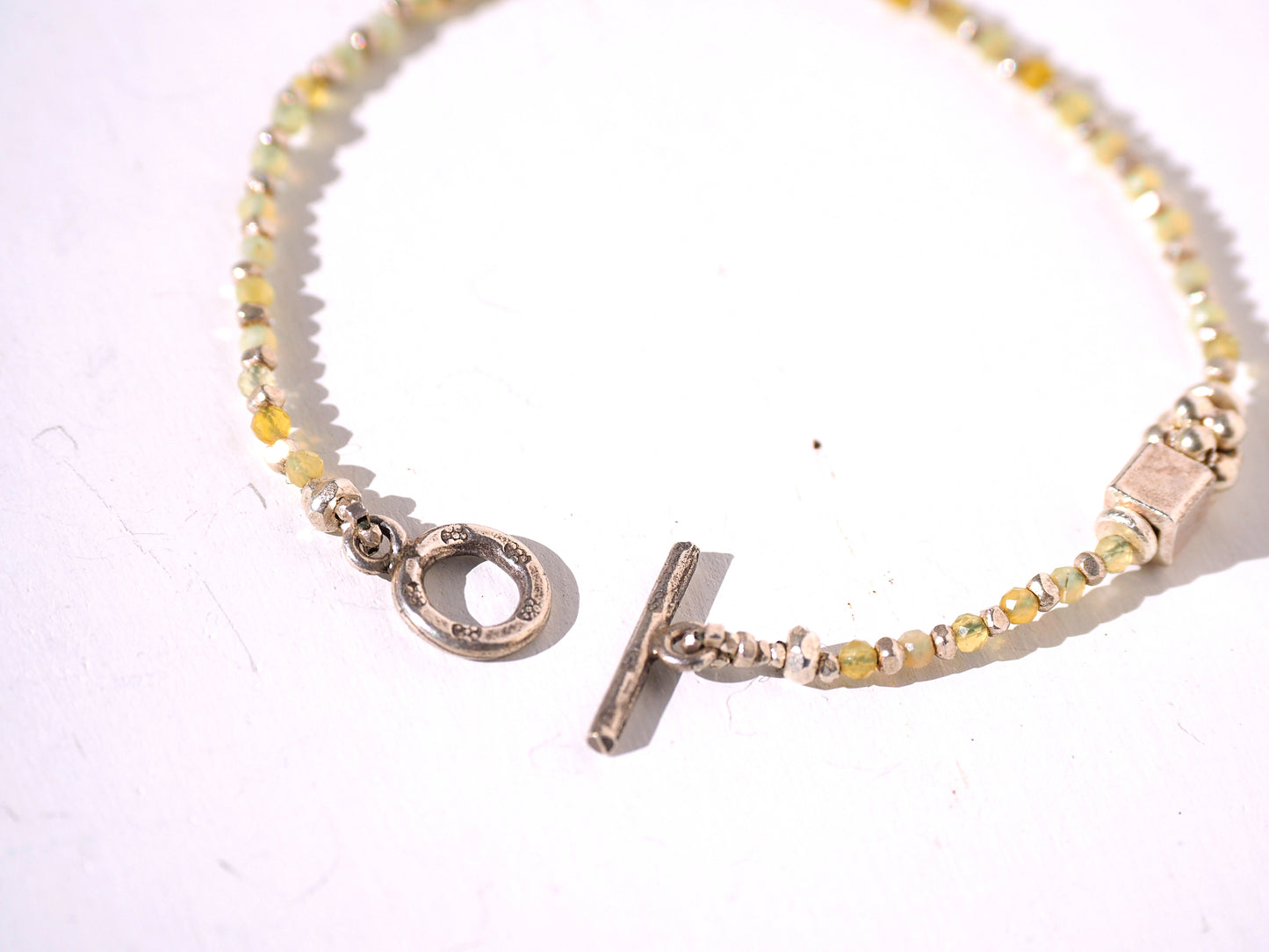 -Yellow opal・Silver- bracelet