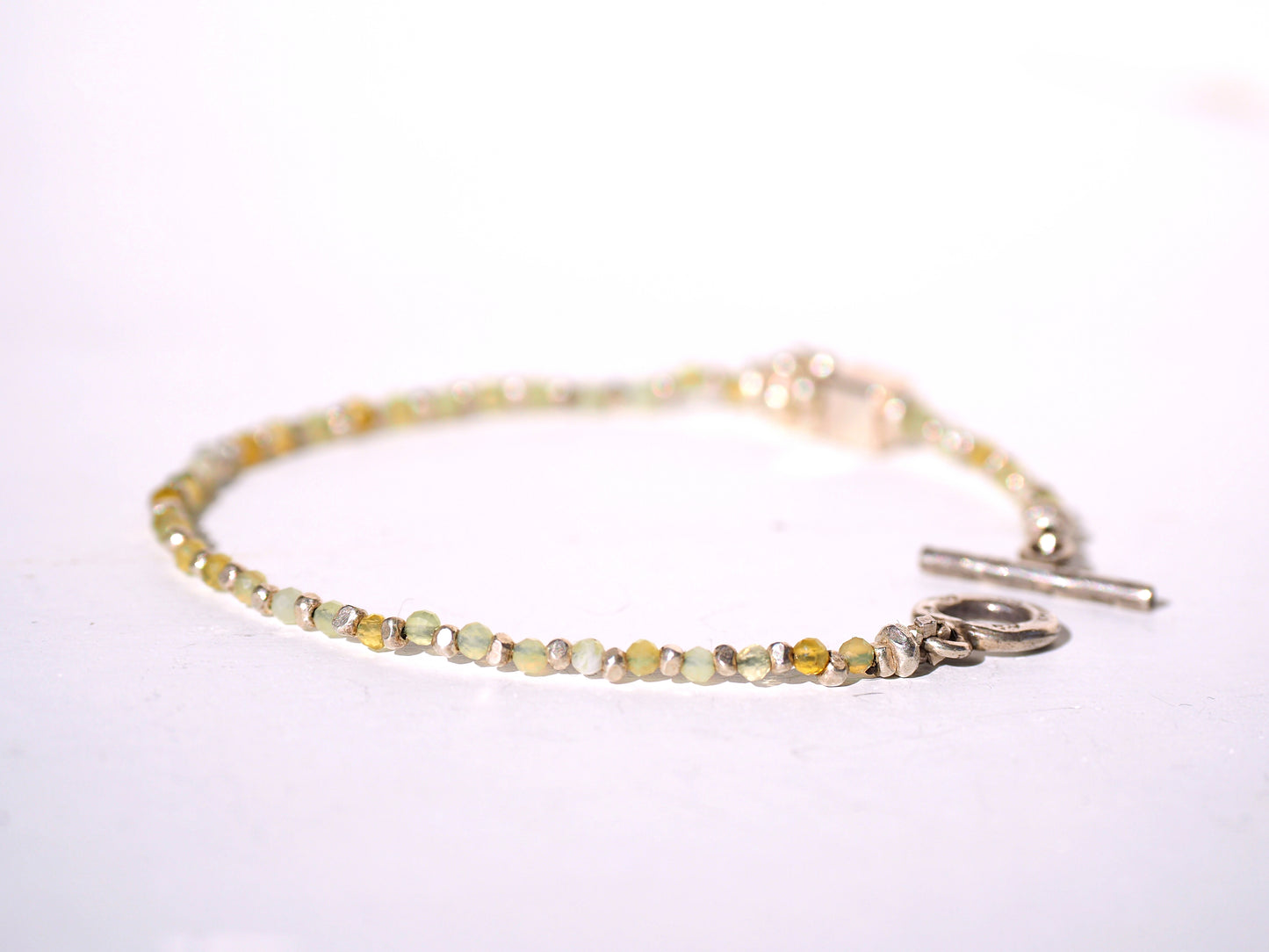 -Yellow opal・Silver- bracelet