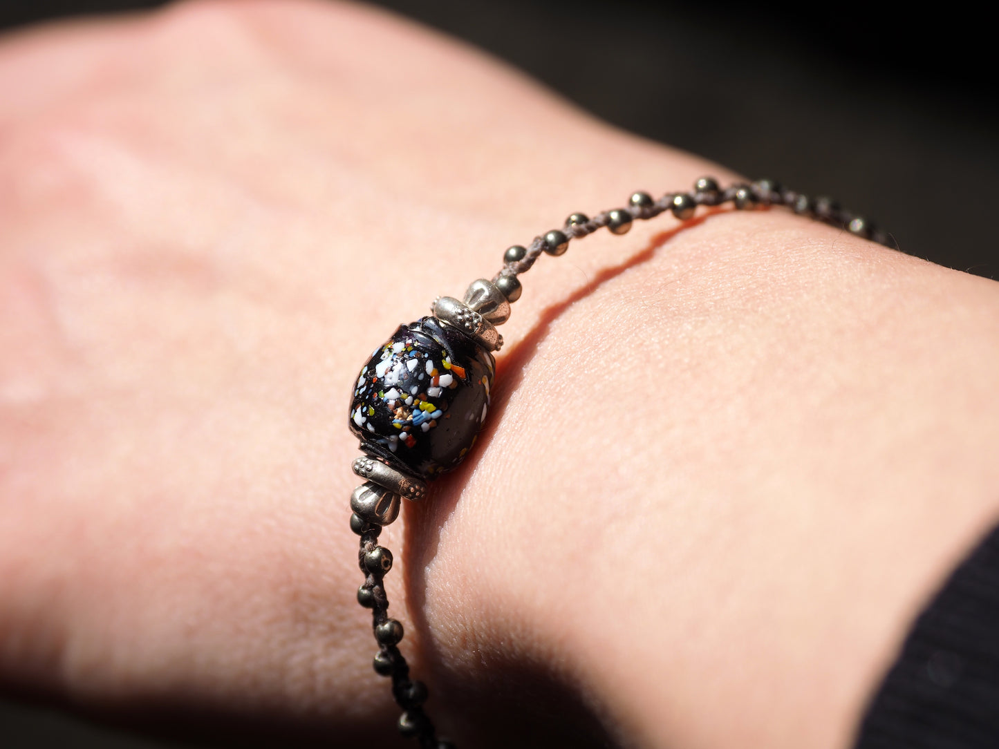 -'Fancy' old venice beads- bracelet