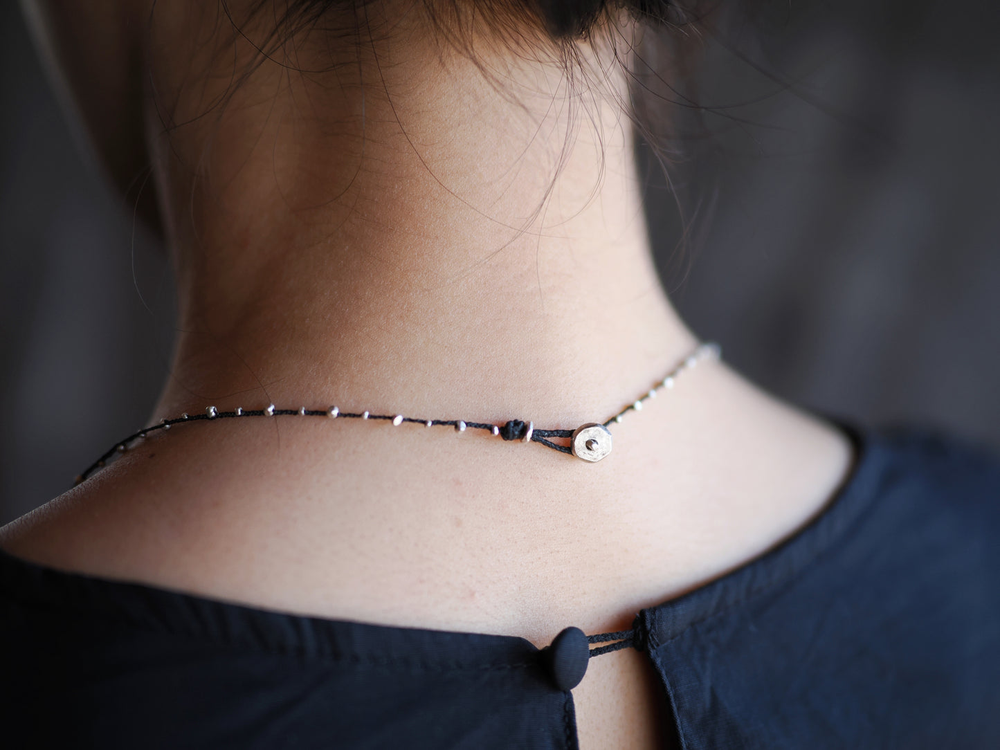 -Silver・Herkimar diamond- necklace