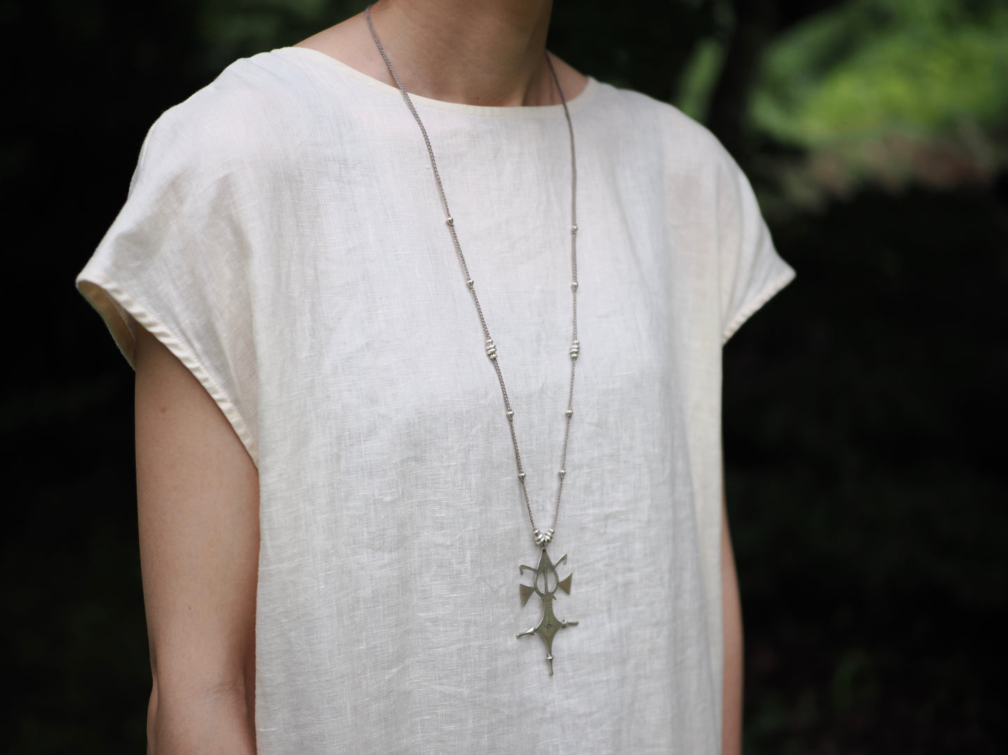 -Tuareg cross- long pendant