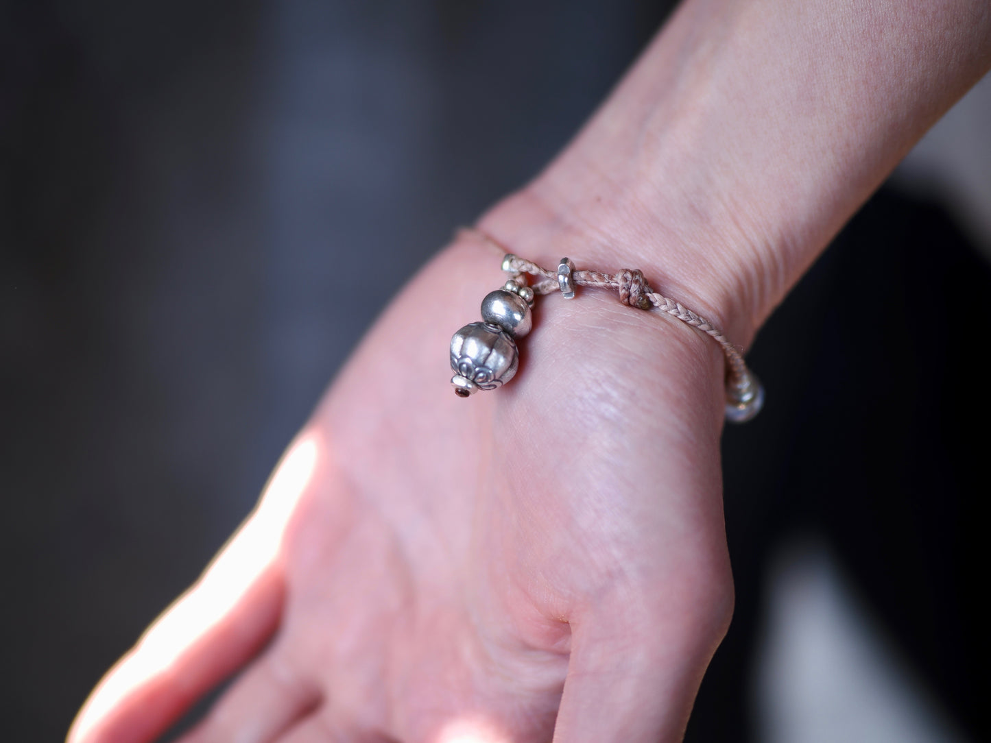 -Old venice beads・Flower- code bracelet