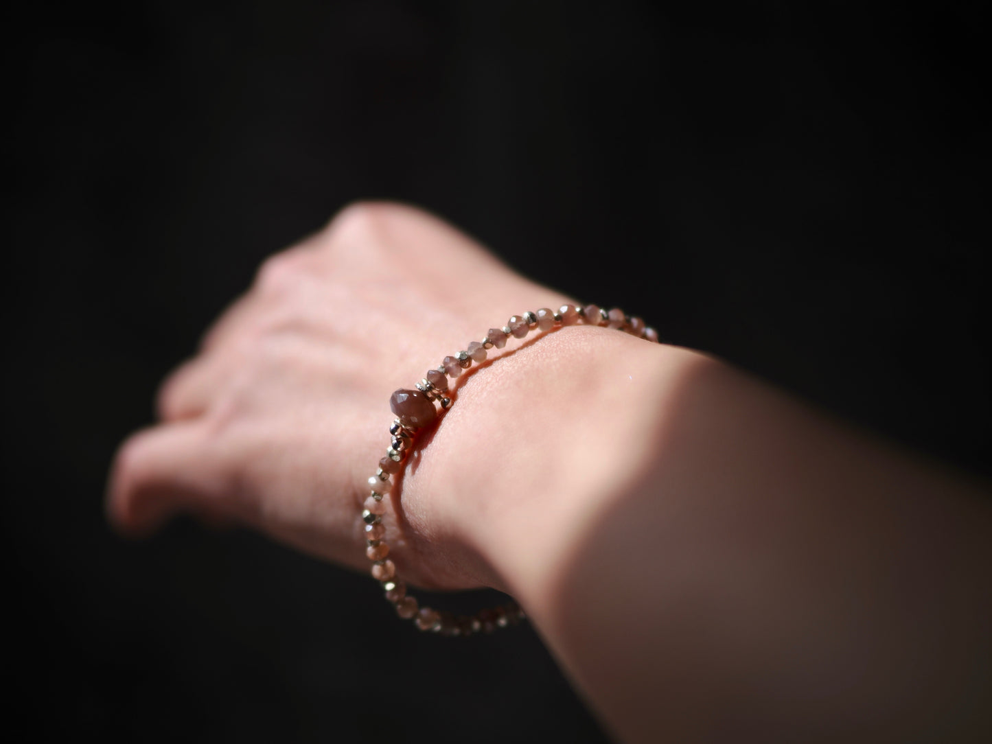 -Brown moonstone- bracelet