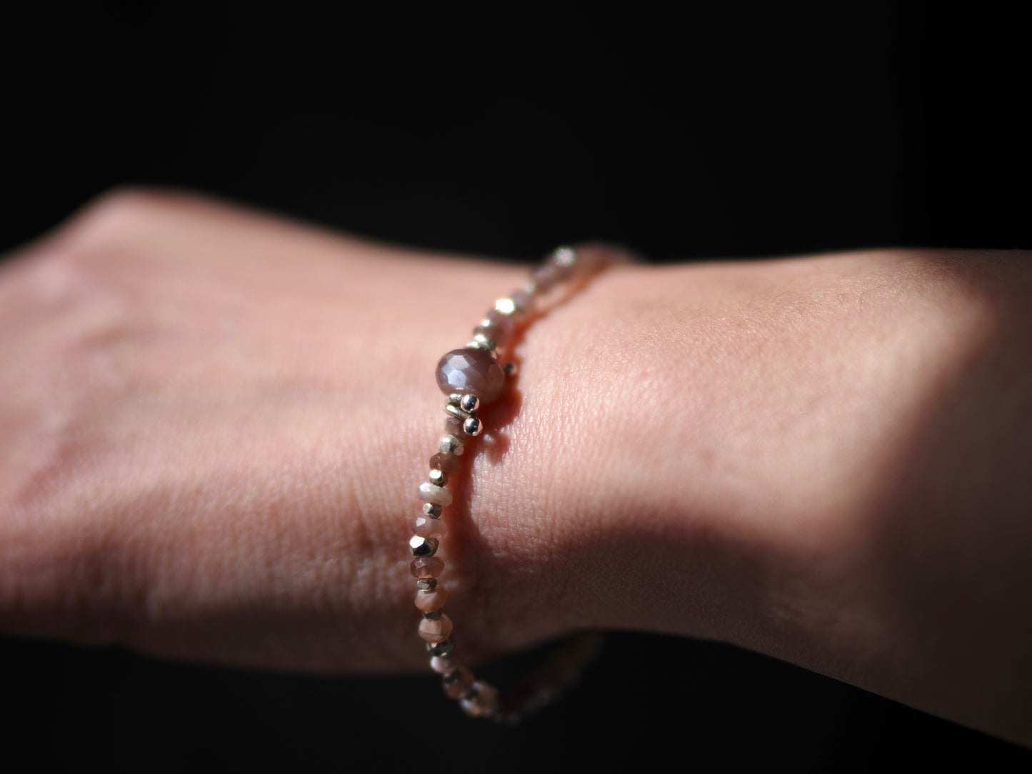 -Brown moonstone- bracelet