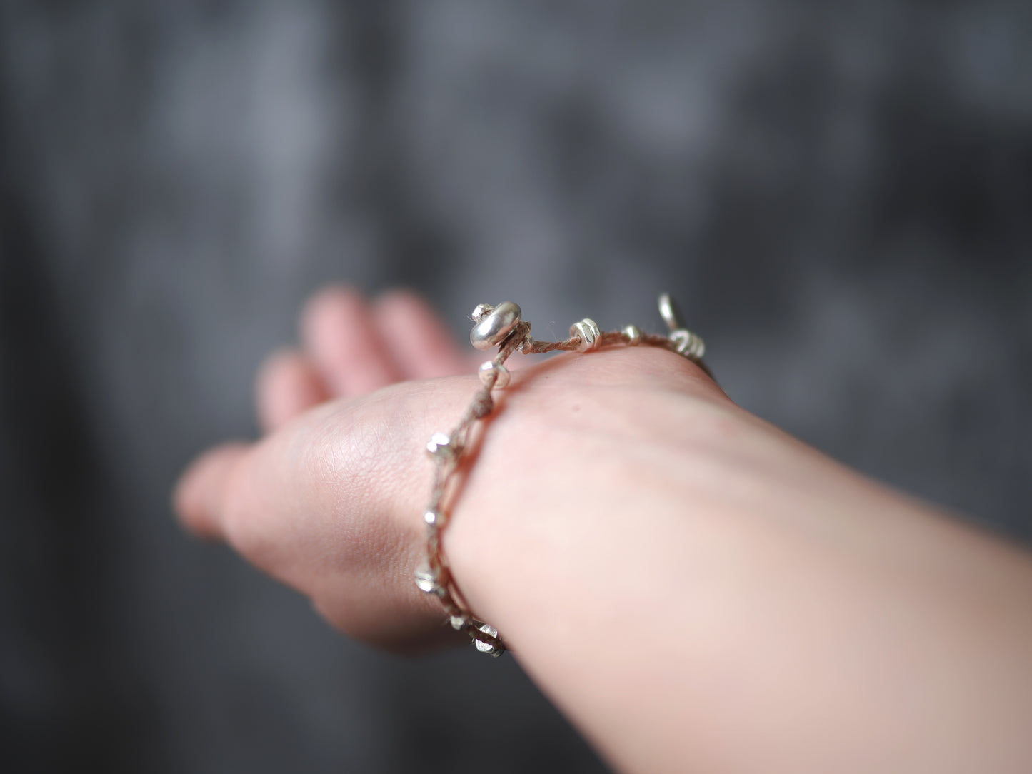 -Silver- double code bracelet