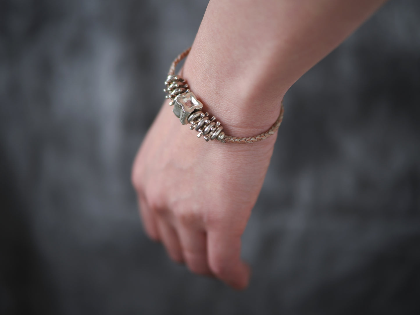 -Silver- code bracelet