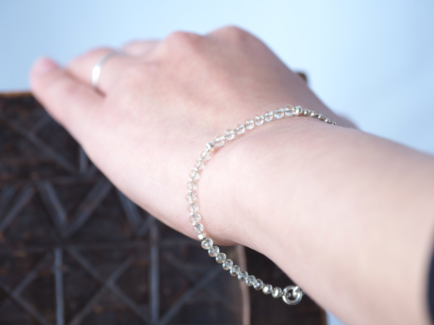 -Scapolite- silver bracelet