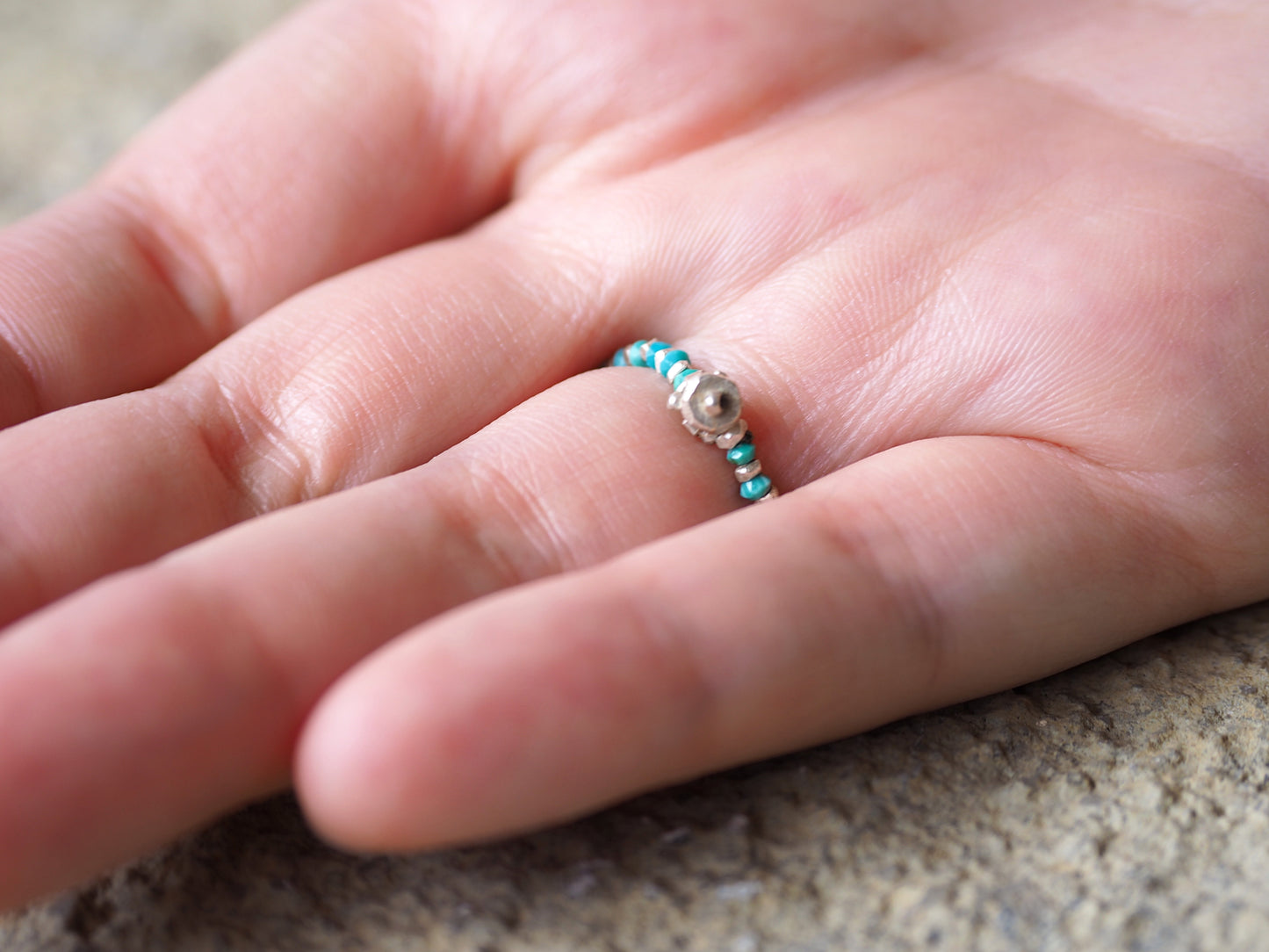 beads ring -Tourquoise-
