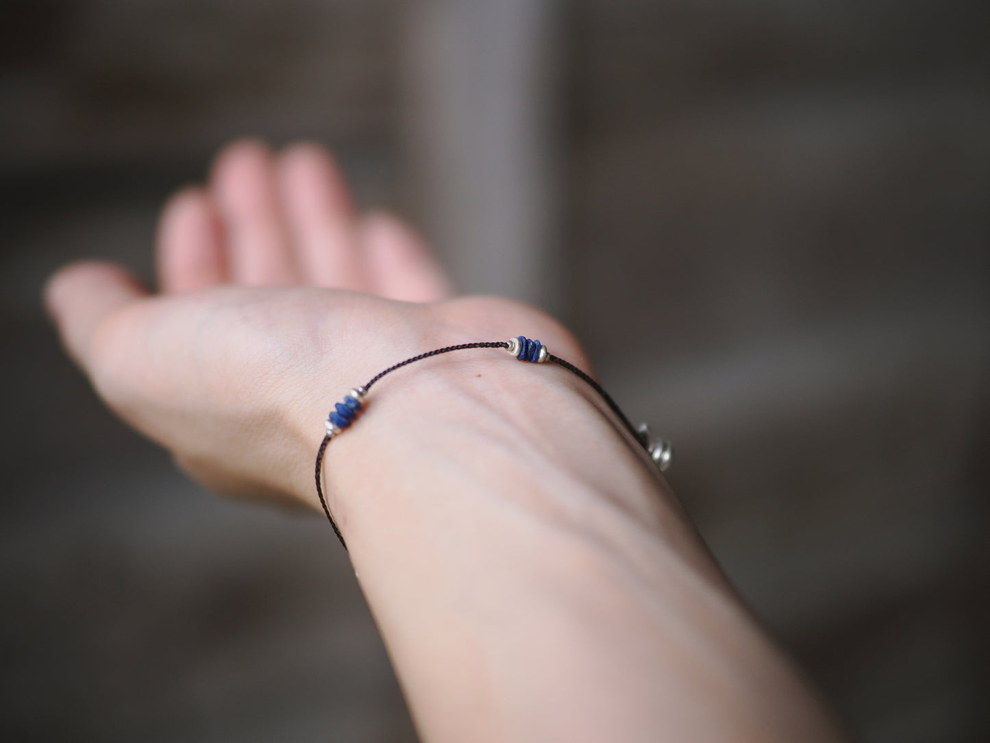 -Lapislazuli- code bracelet